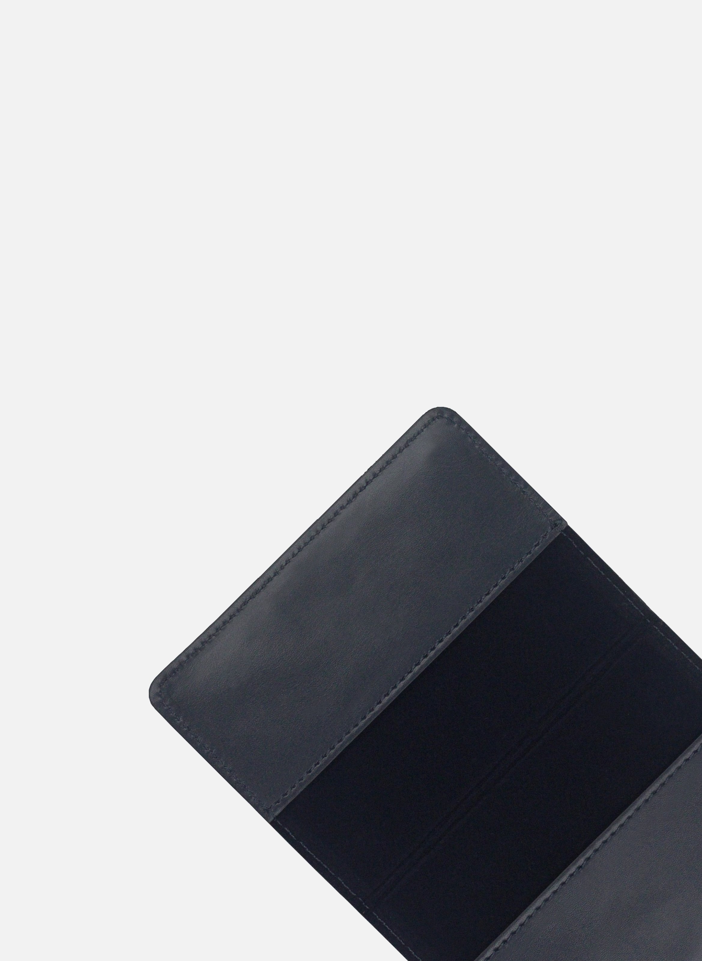 Protège passeport cuir lisse JULES & JENN Bleu