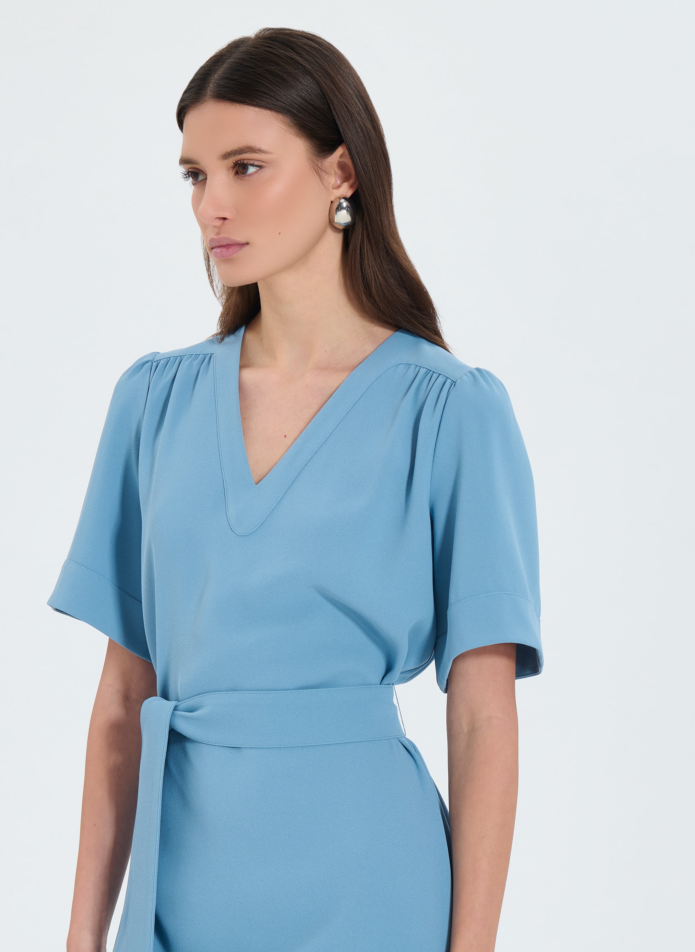 Robe cintrée retie ZAPA Bleu