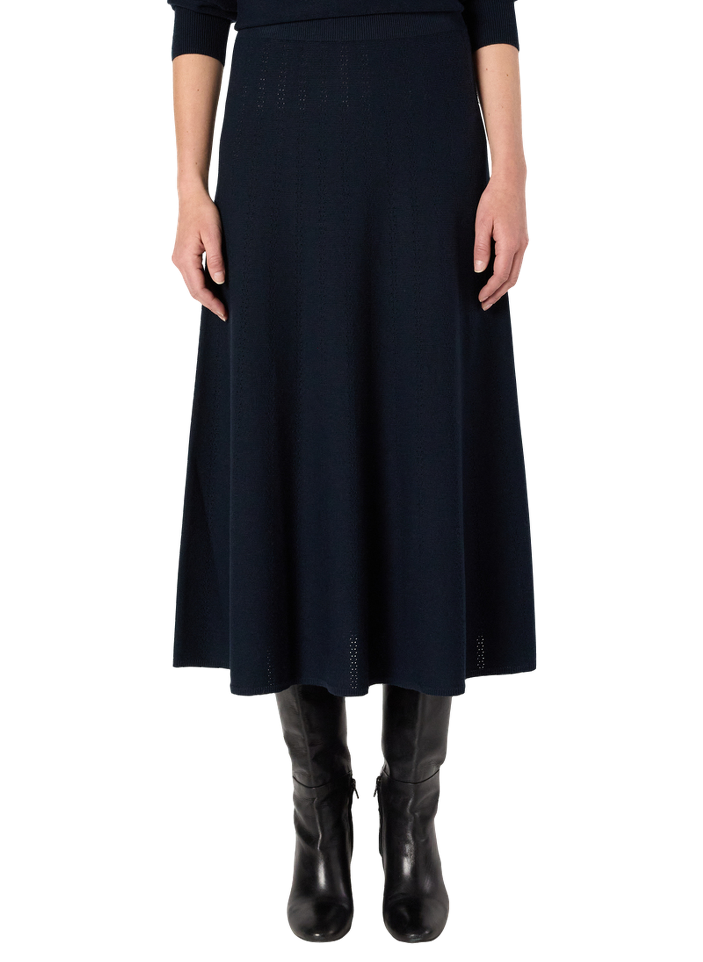 Jupe mi-longue en maille - bia GERARD DAREL Bleu