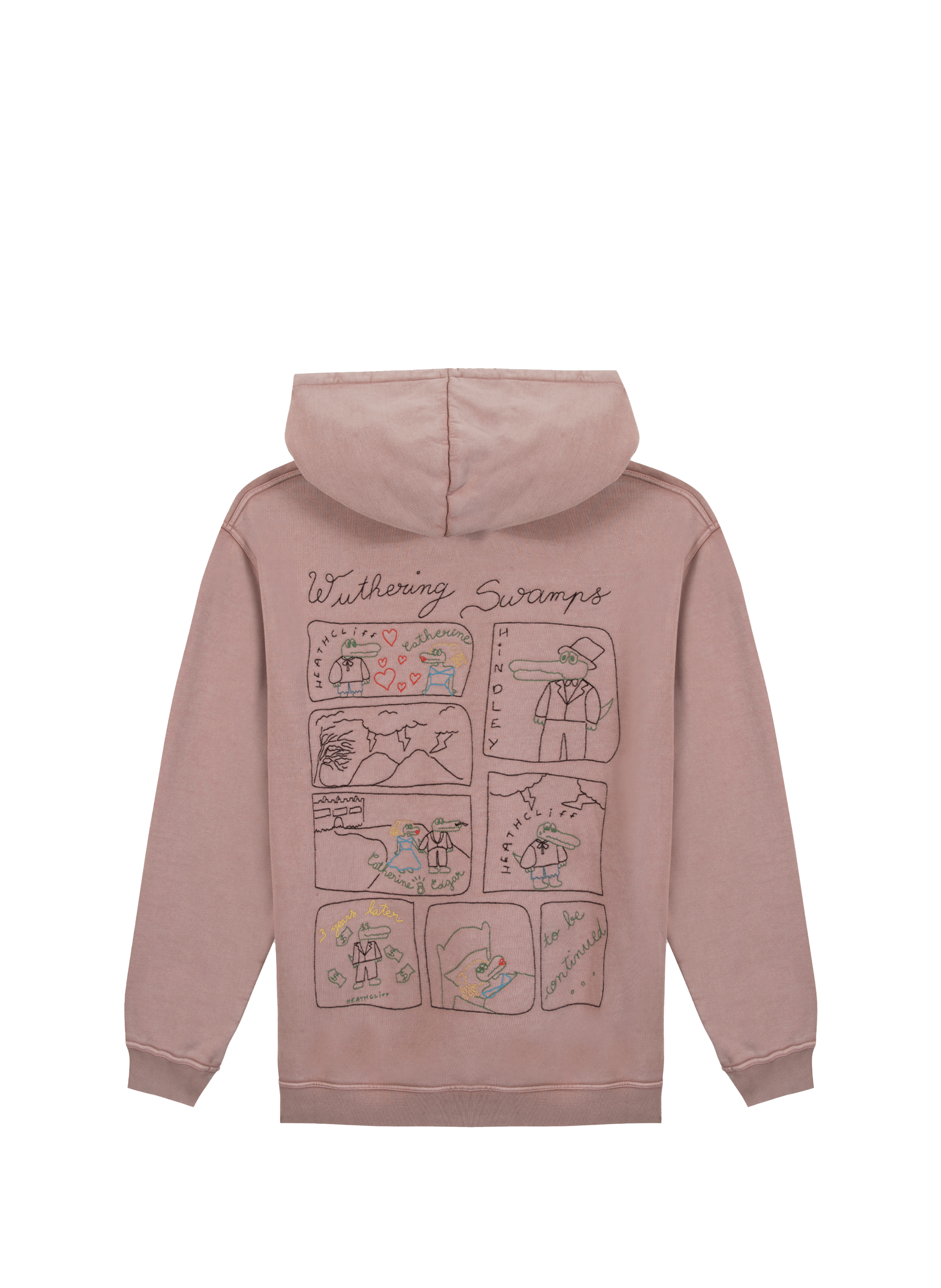 Embroidered cotton hoodie MAISON LABICHE Pink