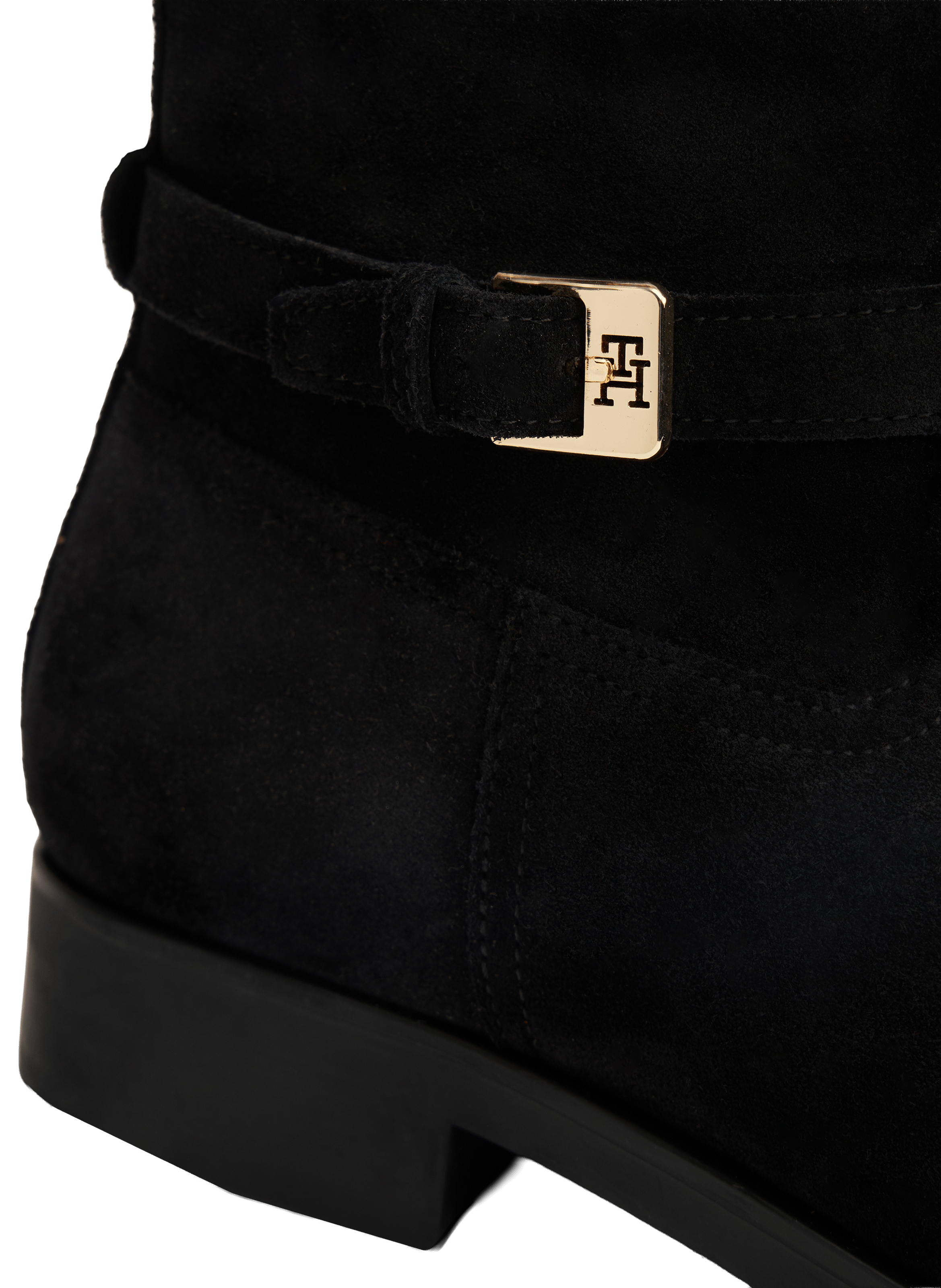 Suede leather ankle boots TOMMY HILFIGER Black