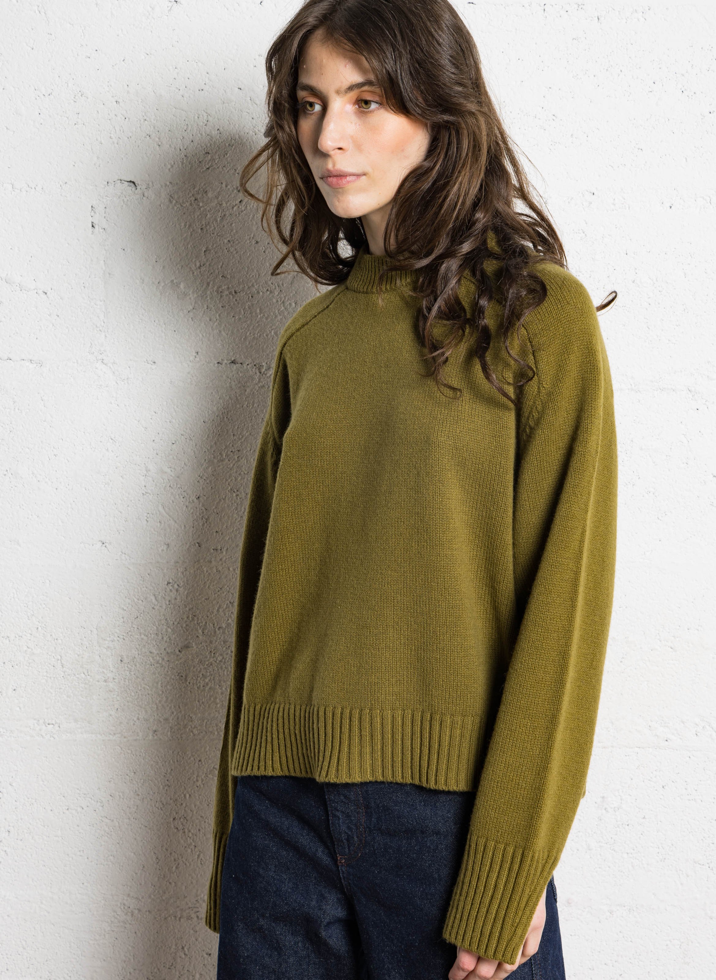 Pull col rond en laine will SOEUR Marron