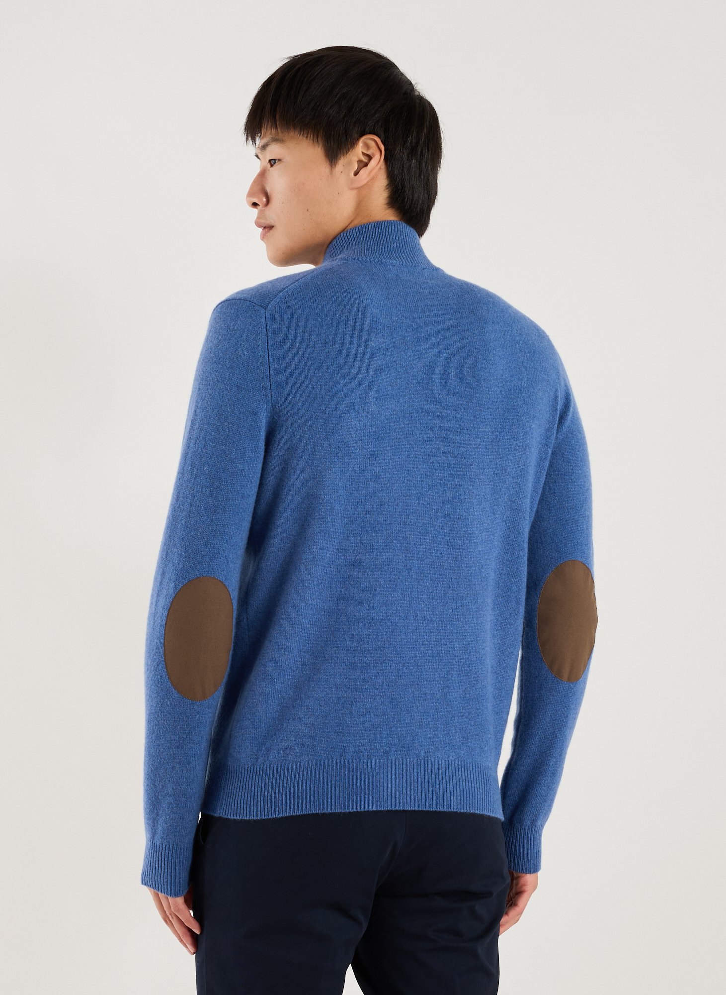 High collar sweatshirt in wool HACKETT Blue