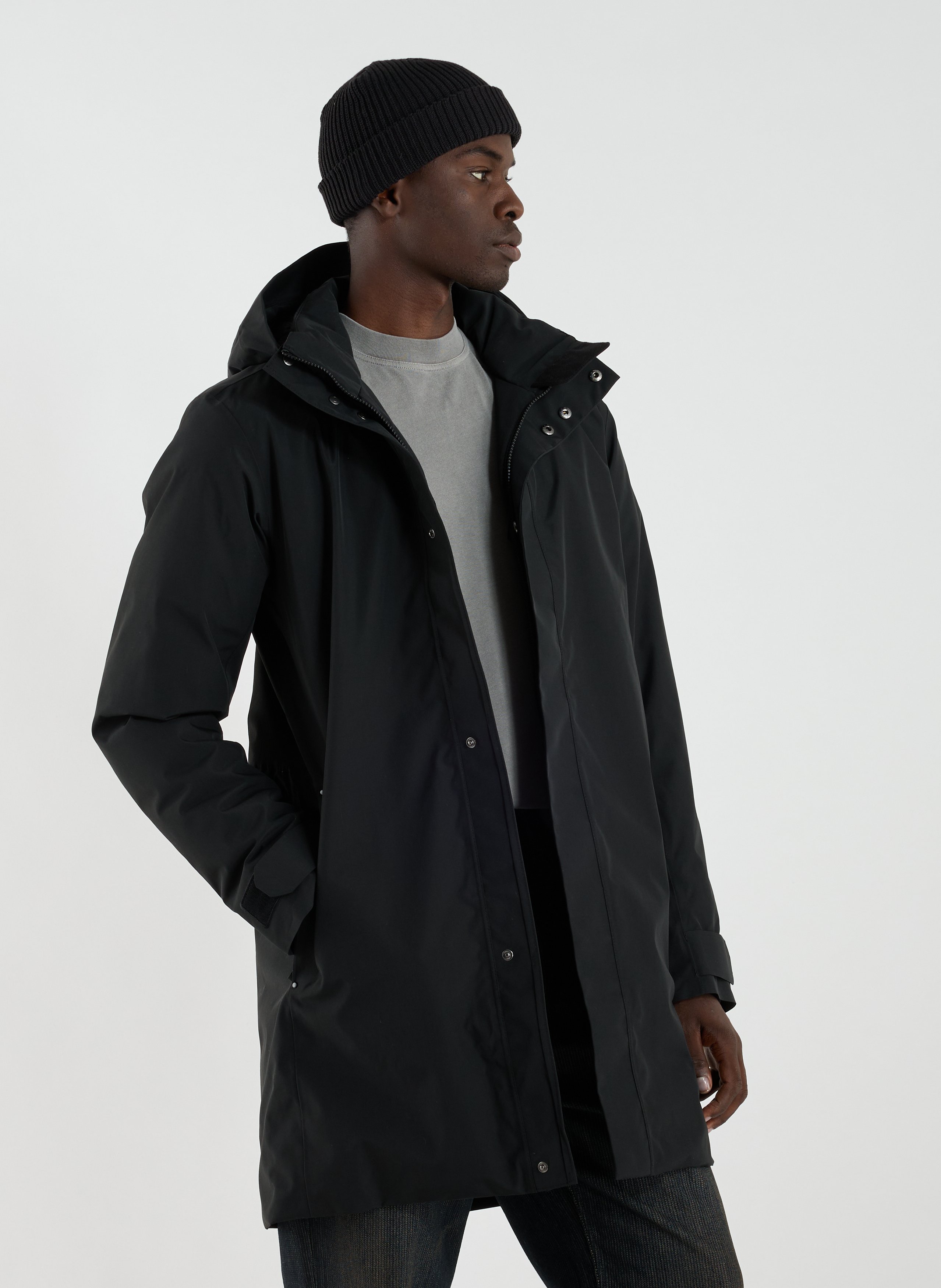 DIDRIKSONS Parka mi-longue à capuche Noir