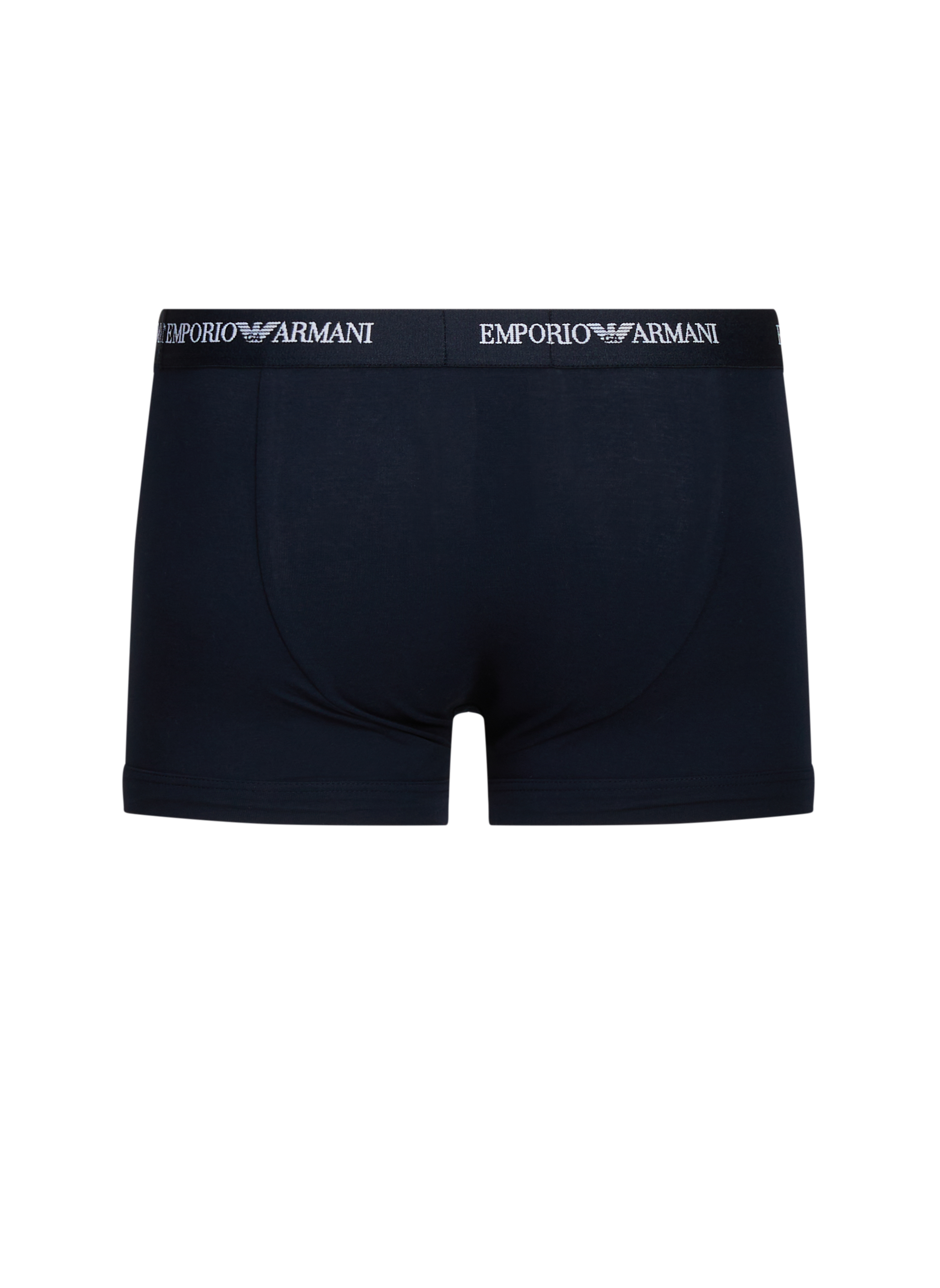 EMPORIO ARMANI Lot de trois boxers en coton mélangé Bleu