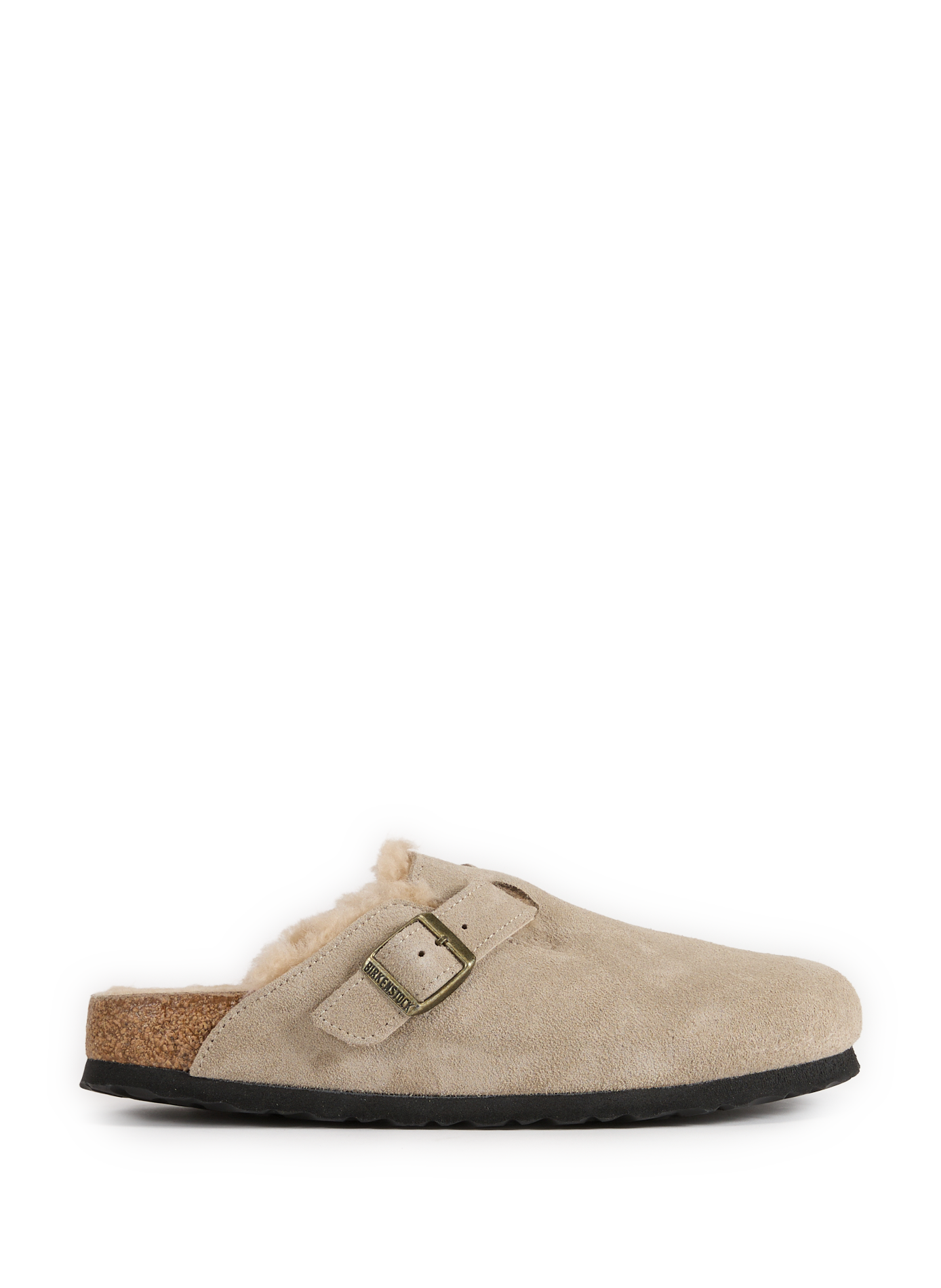 BIRKENSTOCK Mules en cuir suédé Beige