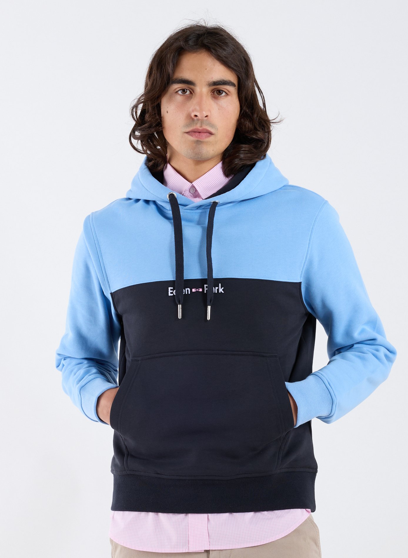 EDEN PARK Sweat à capuche en coton Bleu