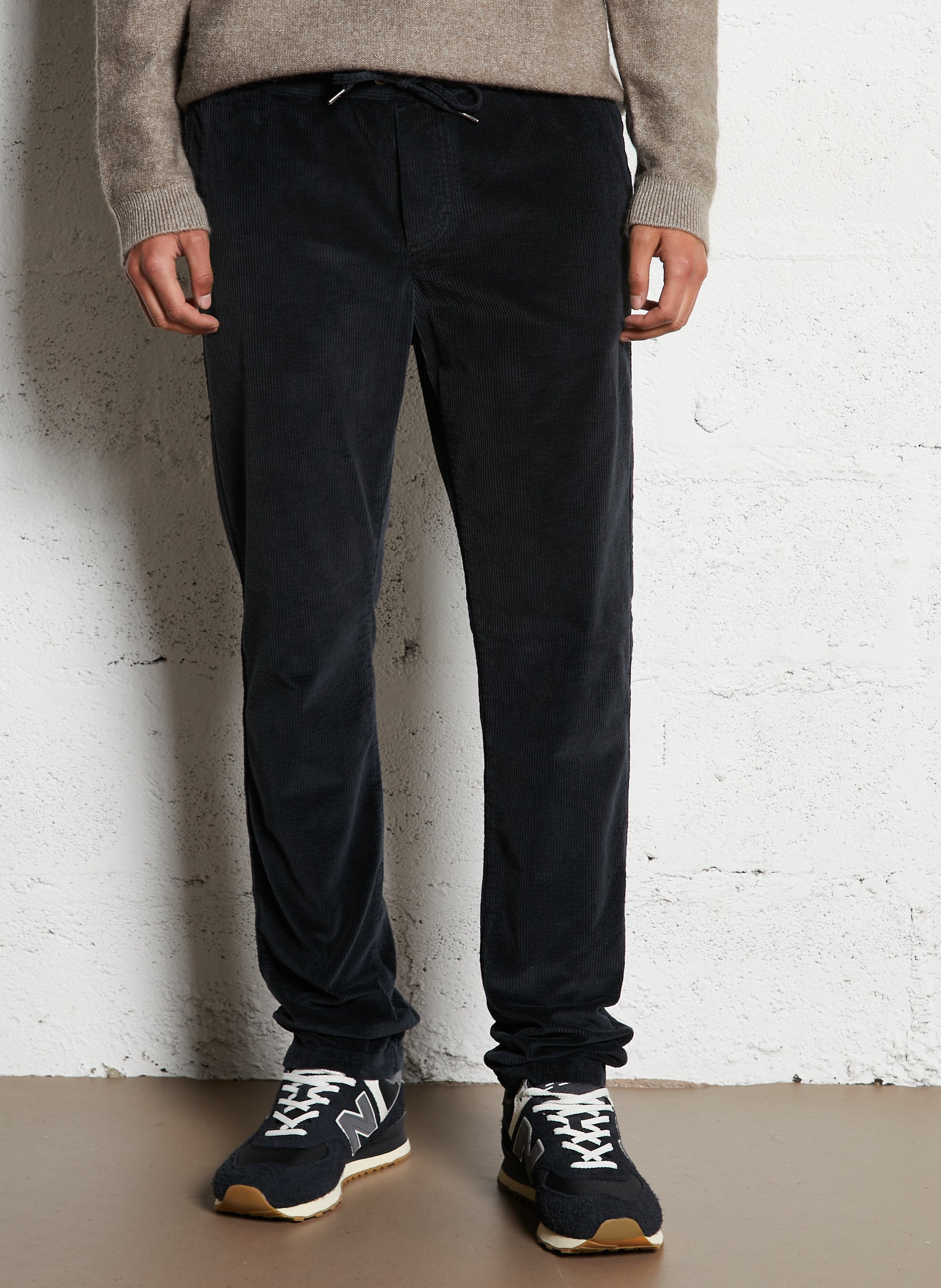 Pantalon droit en coton mélangé IKKS Gris