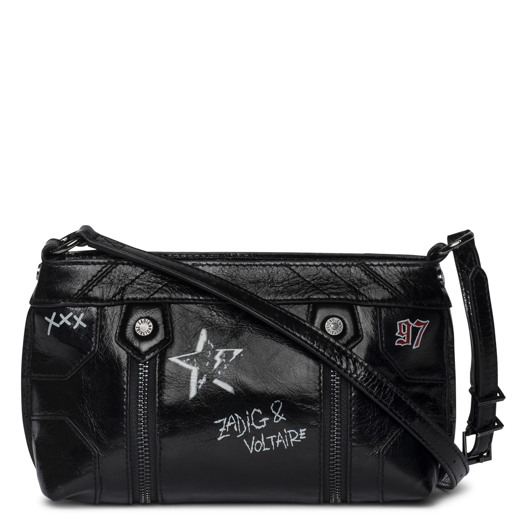 Sac bandoulière en cuir sunny mood ZADIG&VOLTAIRE Noir