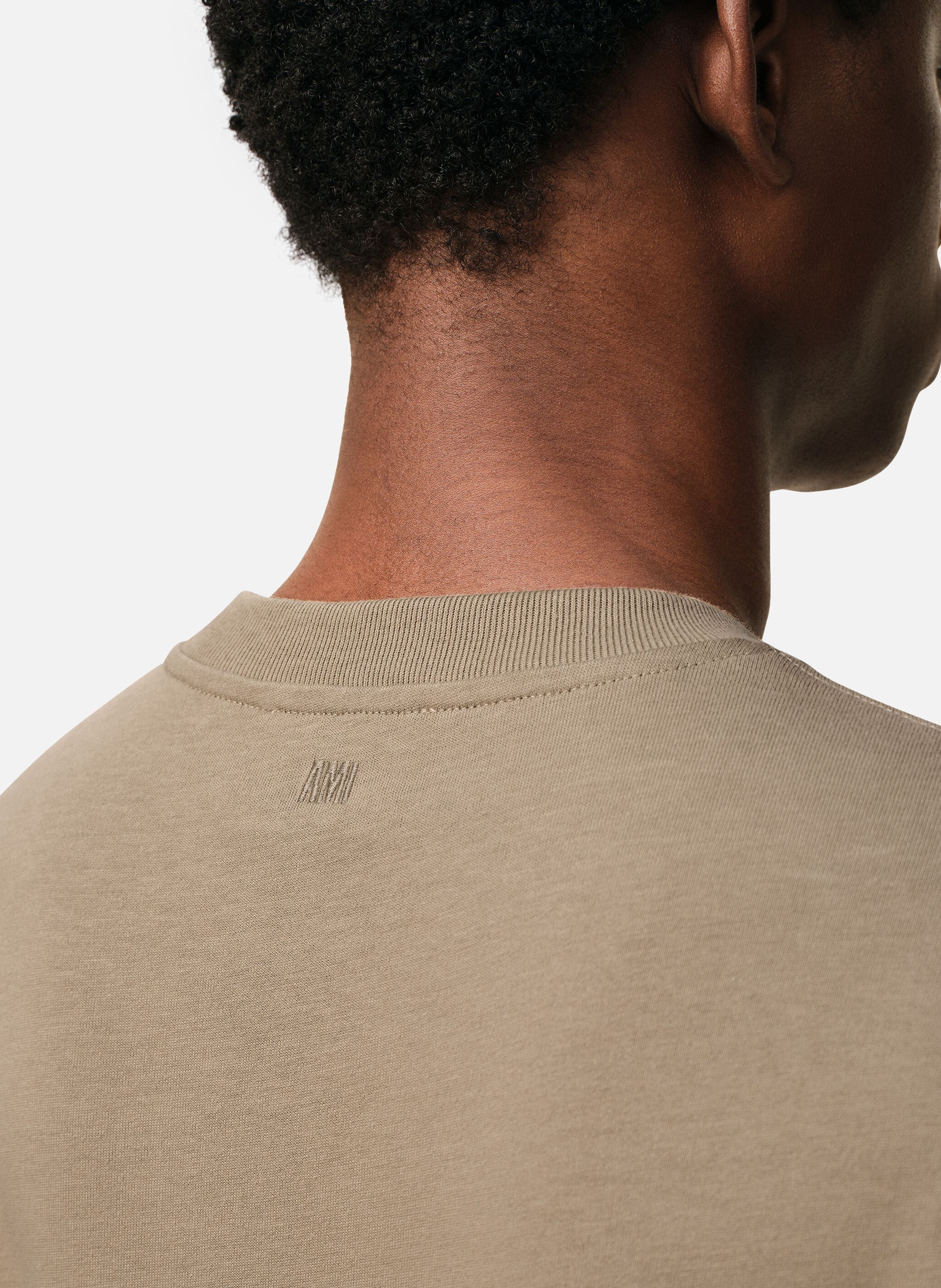 T-shirt Ami De Coeur En Coton unisexe AMI PARIS Beige