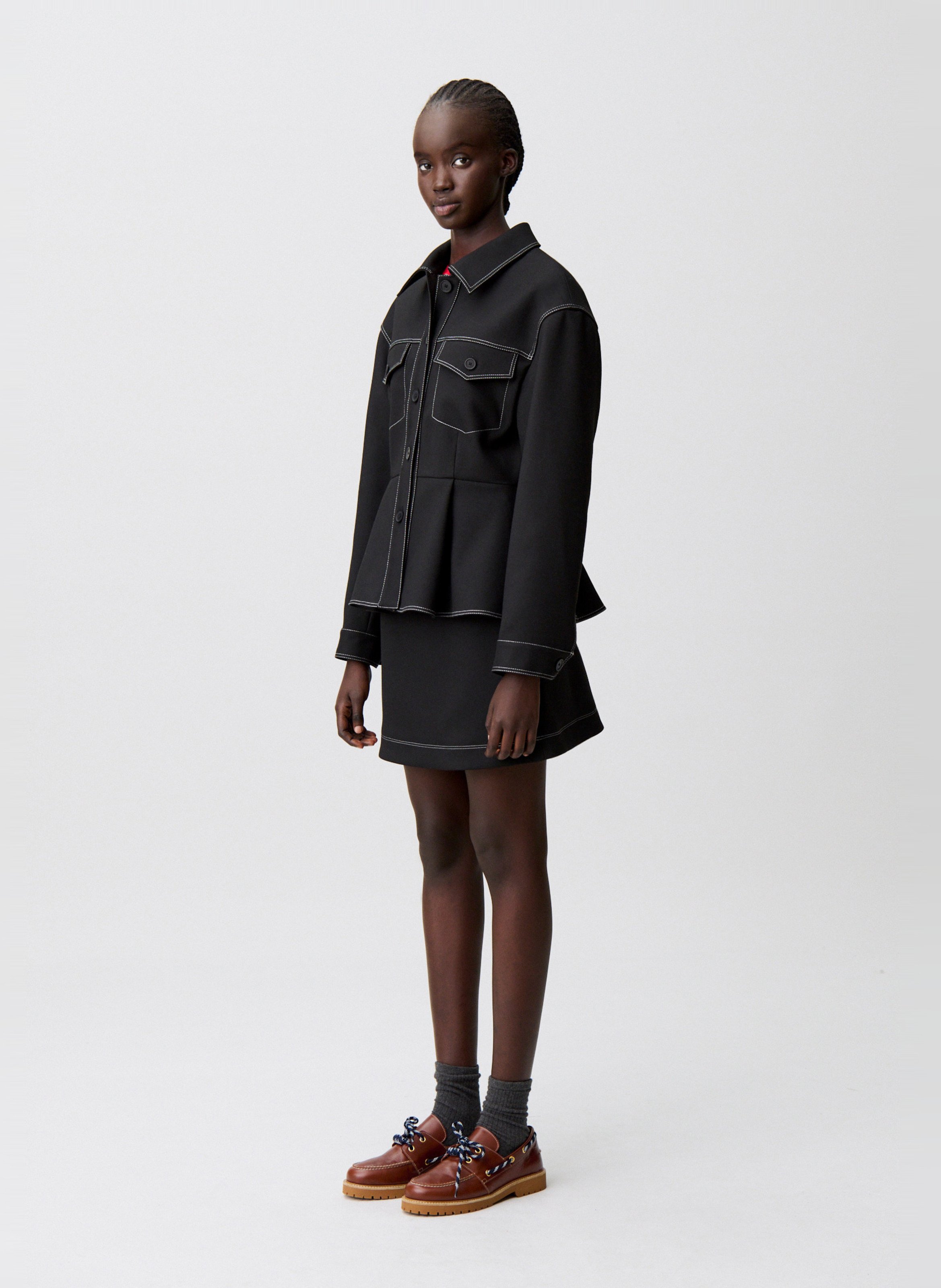 Veste droite col classique CLAUDIE PIERLOT Noir