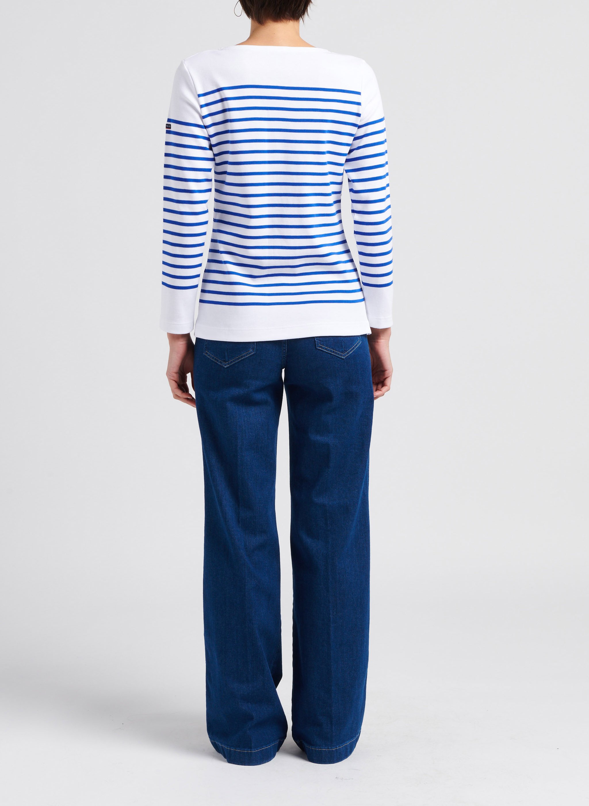 Marinière col bateau en jersey ARMOR-LUX Blanc