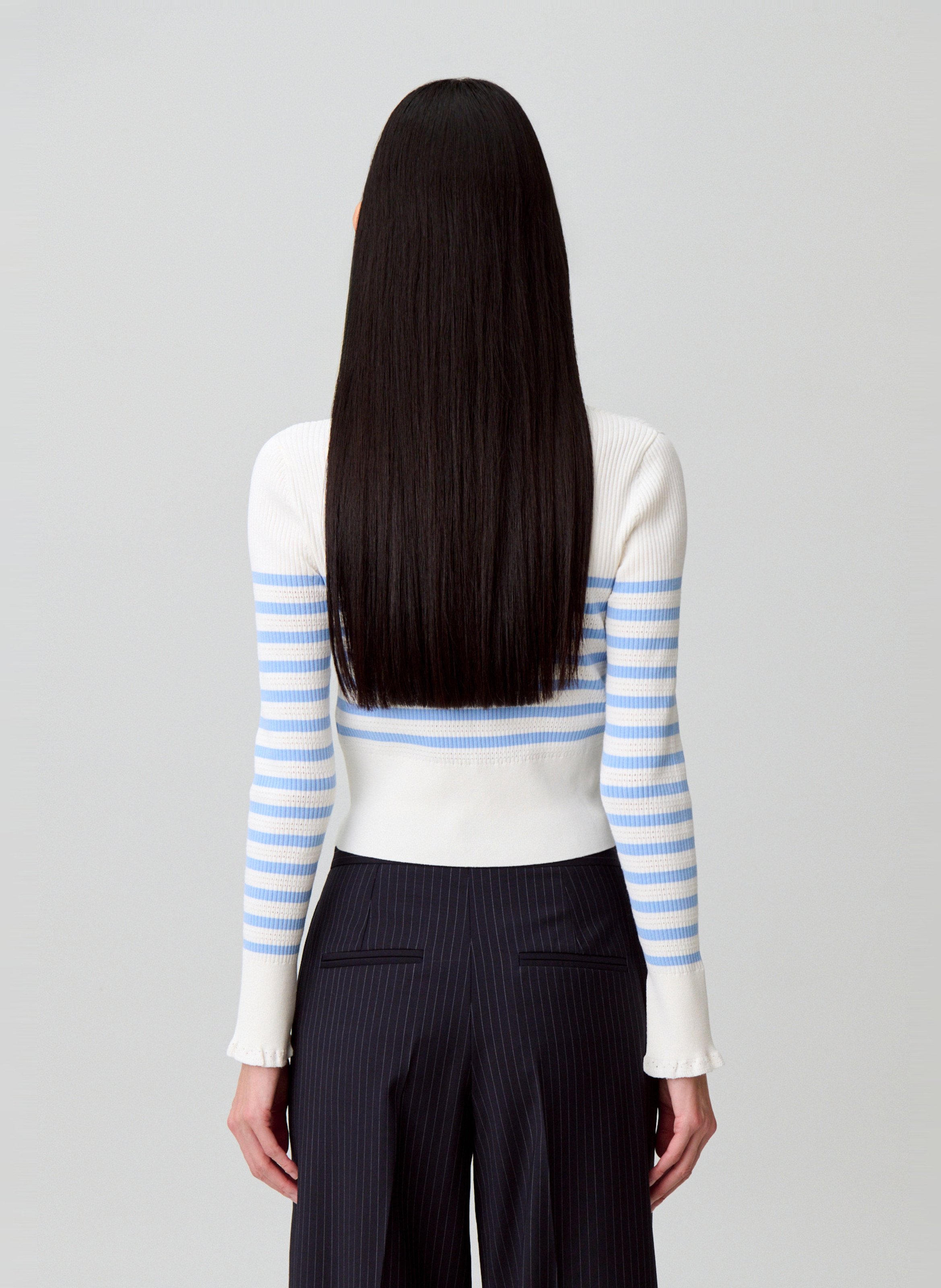 Top col rond à rayures CLAUDIE PIERLOT Multicolore