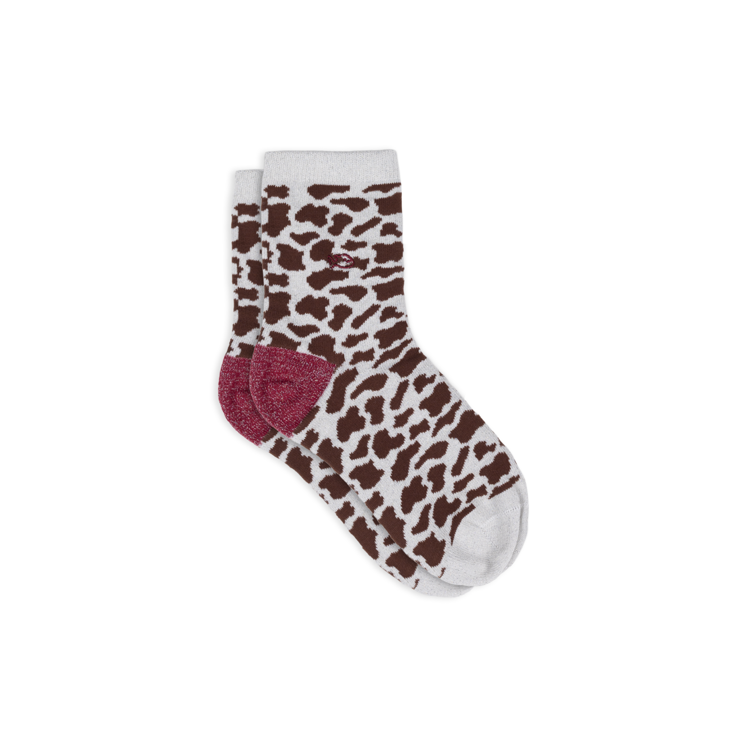 Chaussettes en coton peigné vache BILLYBELT Marron