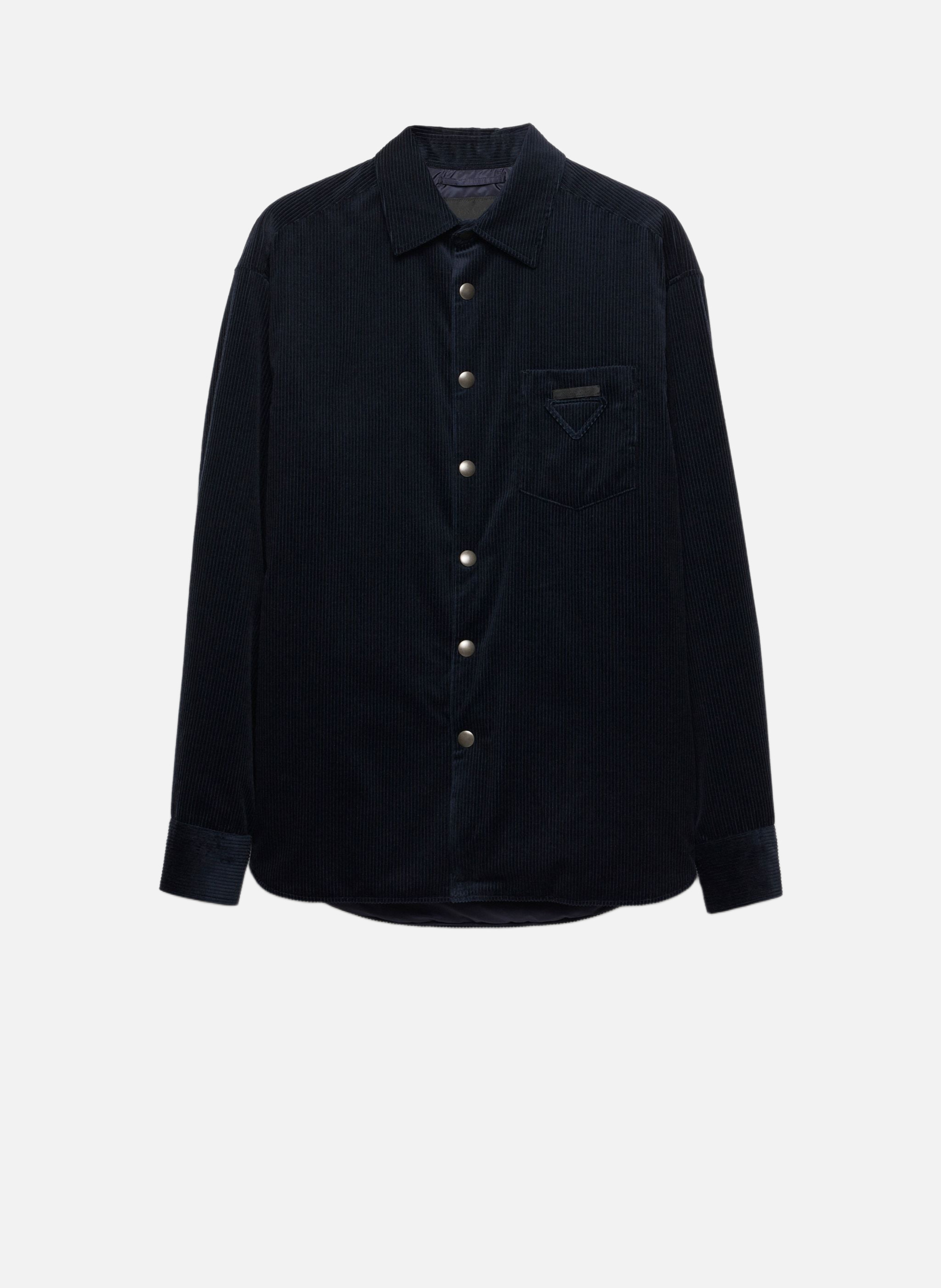 Chemise en velours côtelé PRADA Bleu