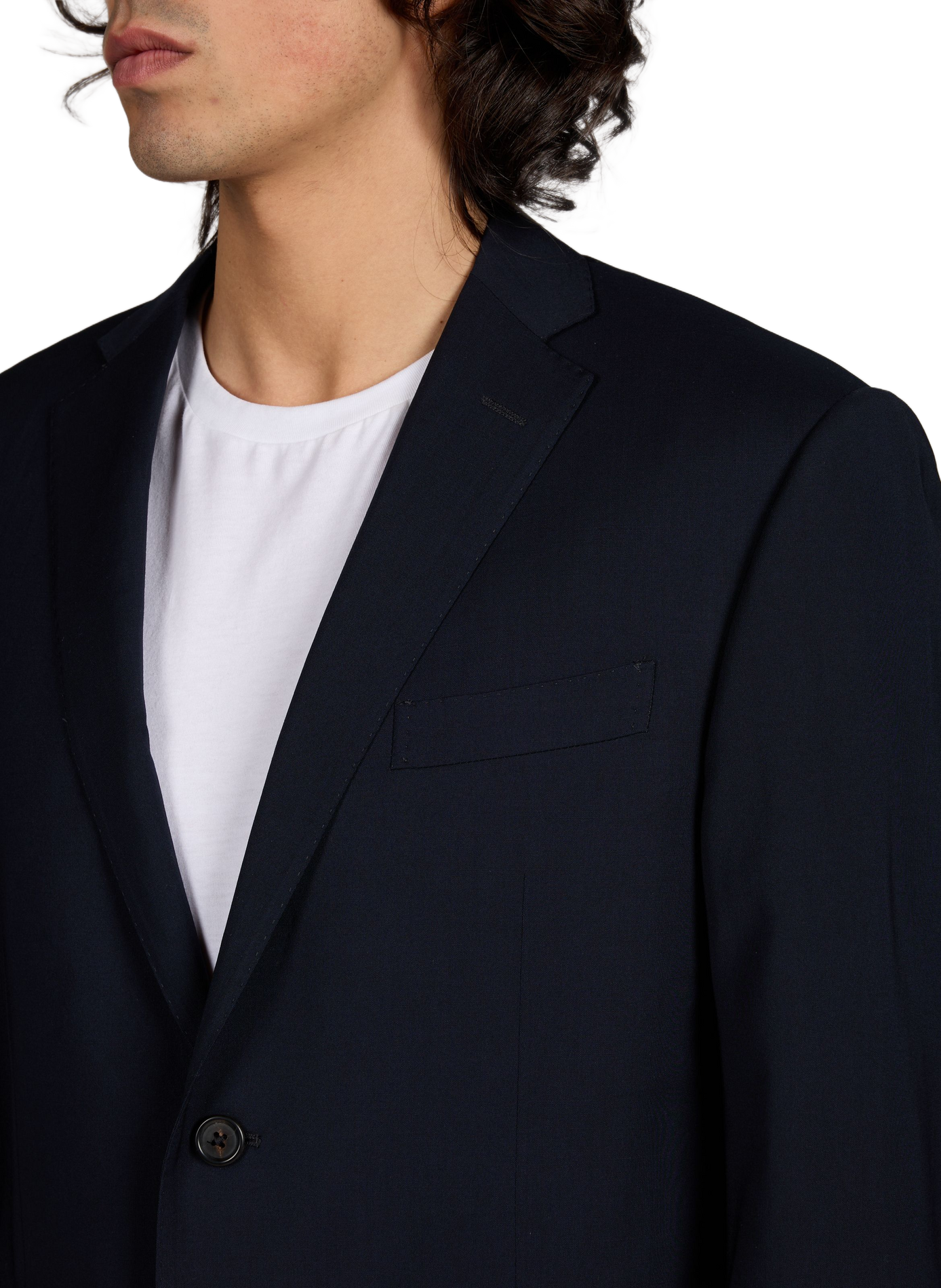 Costume uni en laine vierge CORNELIANI Bleu