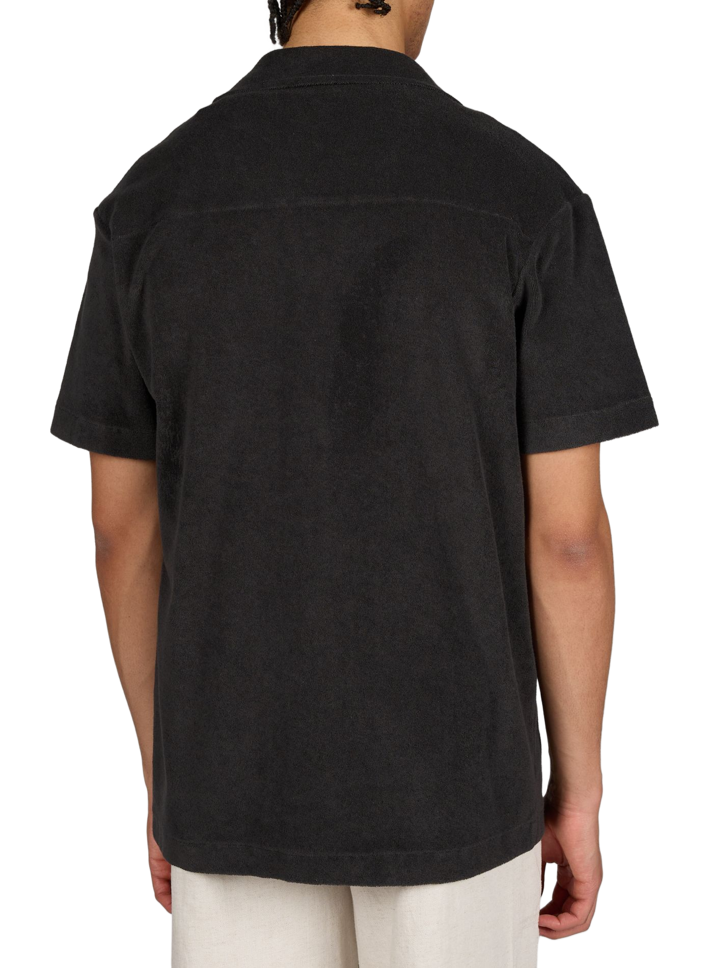 Germain Palm Tree blended cotton sponge shirt MAISON LABICHE Black