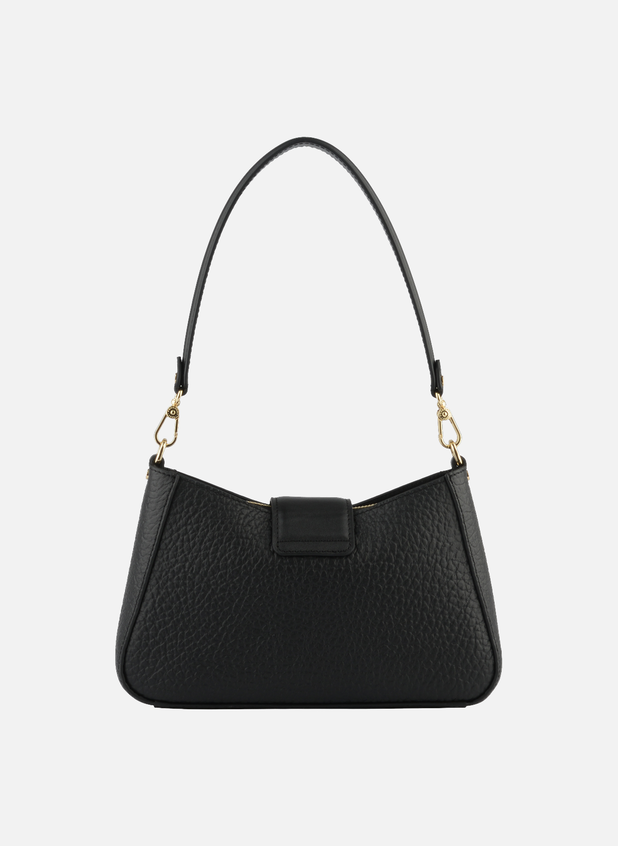 Fleuves | sac à main en cuir de vachette POURCHET Noir