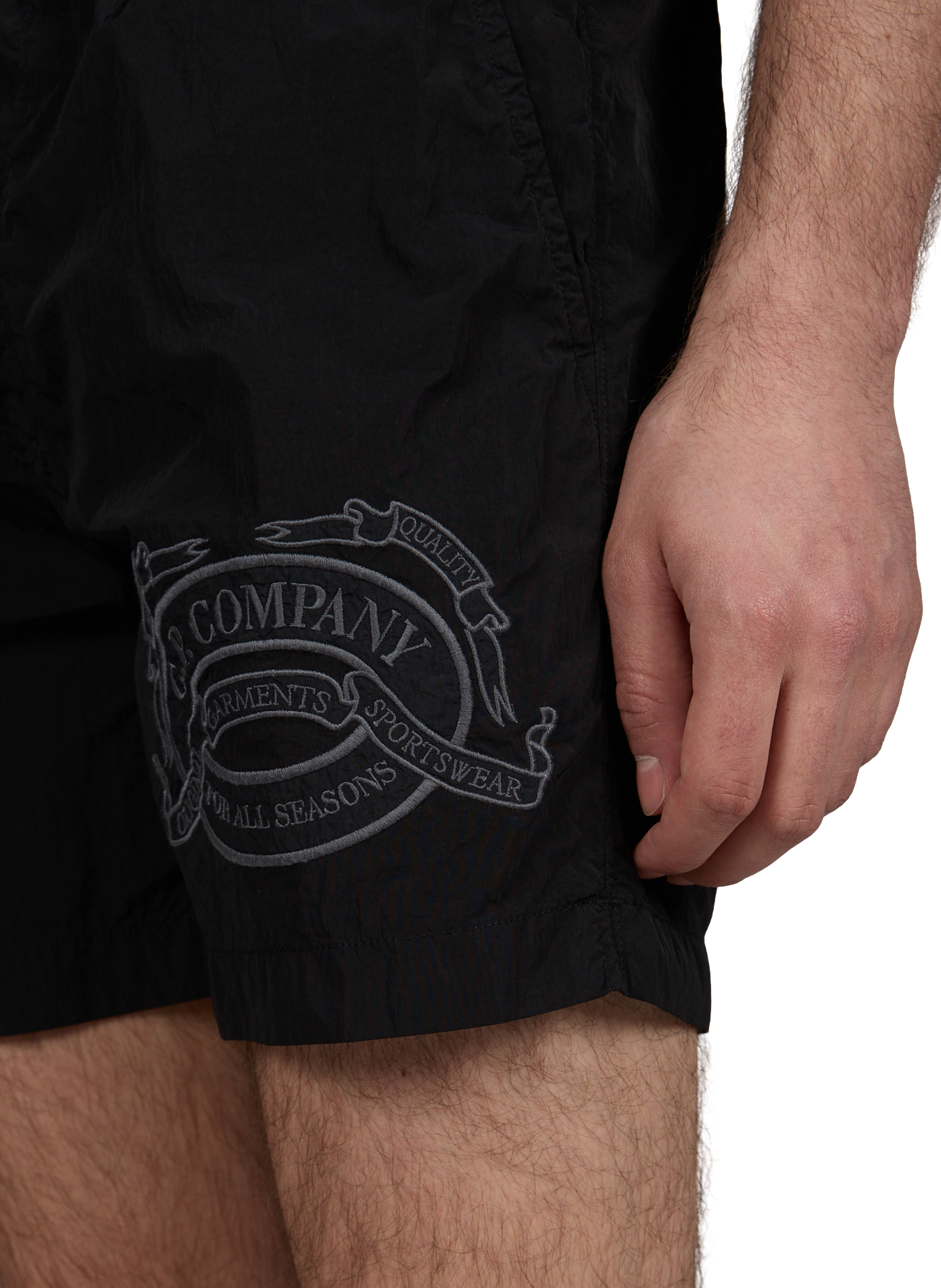 Short de bain brodé CP COMPANY Noir