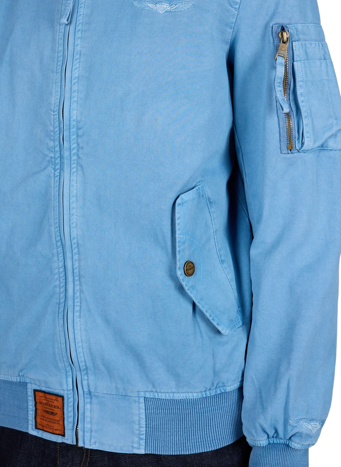 Straight cotton bomber BOMBERS ORIGINAL Blue