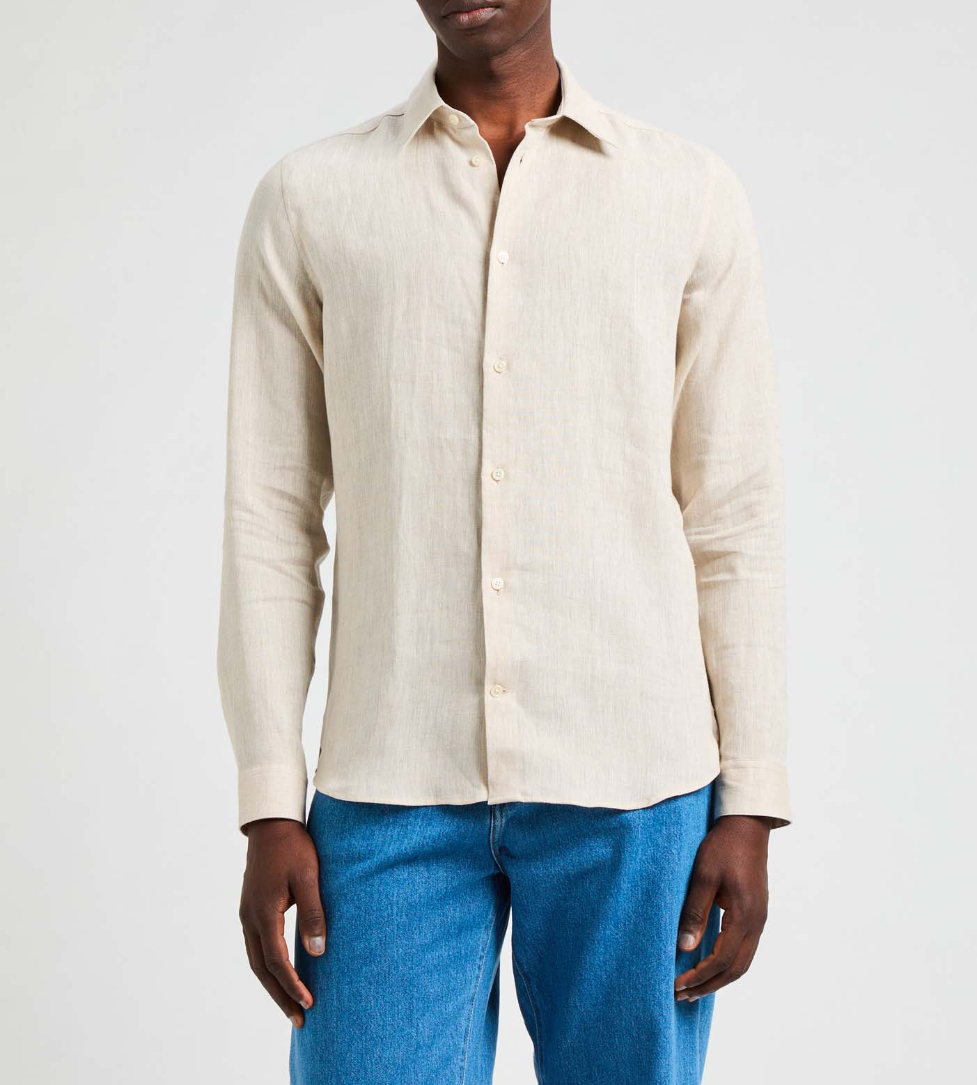 Chemise slim Flin-S en lin  AU PRINTEMPS PARIS Beige