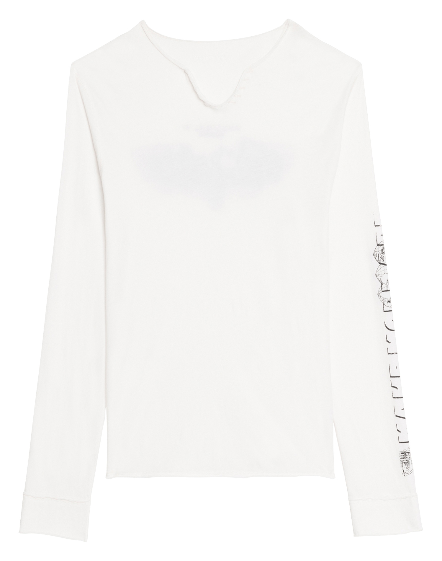 Tee-shirt col tunisien en coton bio monastir ZADIG&VOLTAIRE Blanc