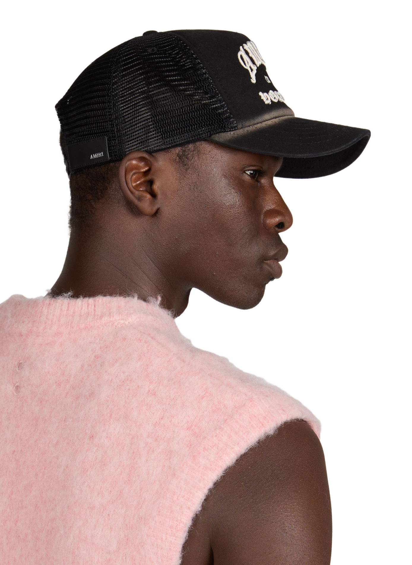 Casquette Trucker à logo brodé en coton AMIRI Noir