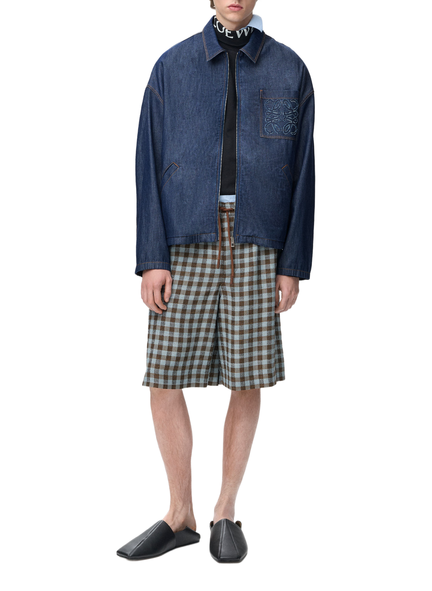 Zipped cotton jacket LOEWE Blue