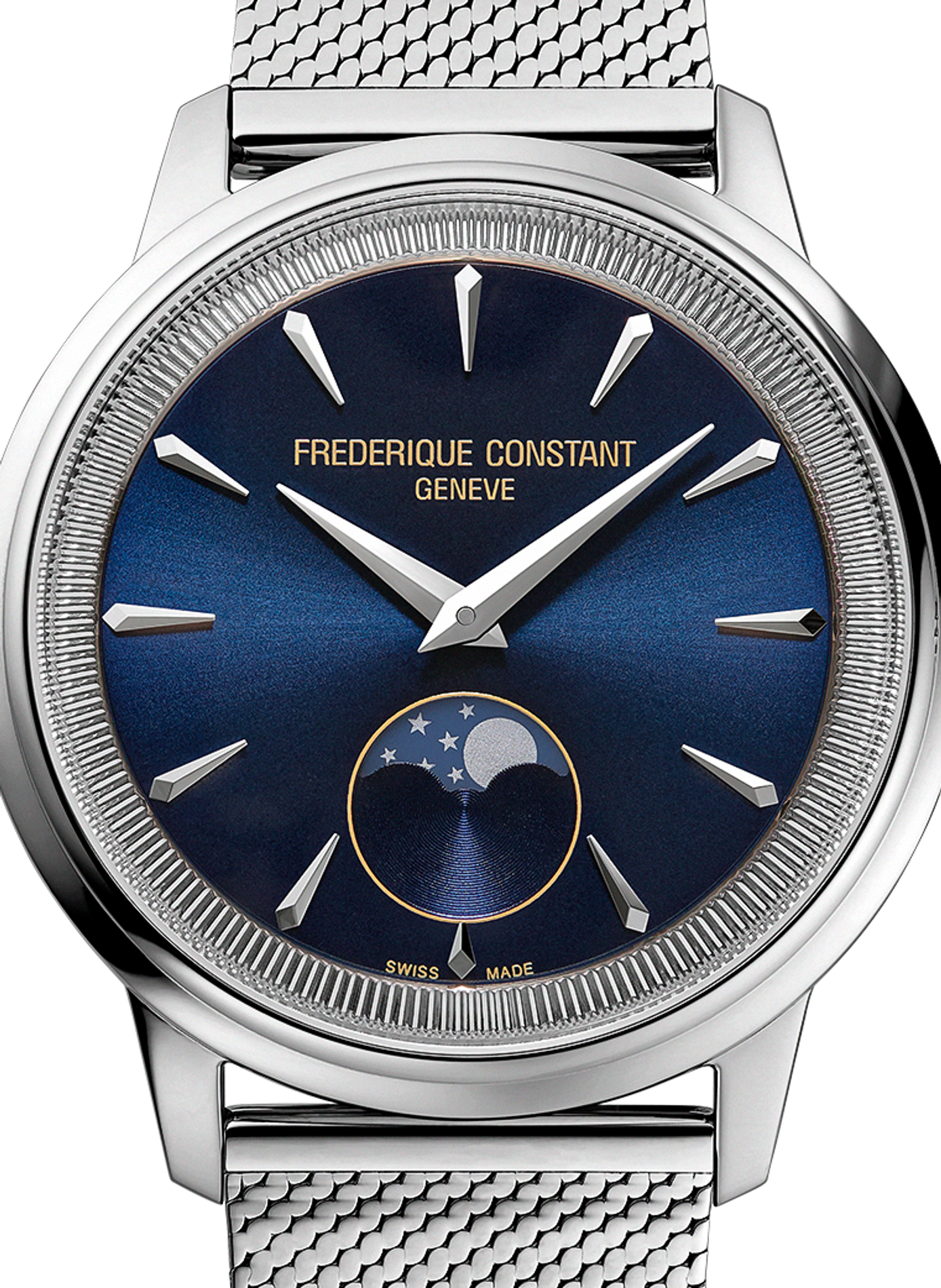 Quarzuhr Classics Moneta Solarmeter aus Edelstahl FREDERIQUE CONSTANT Blau