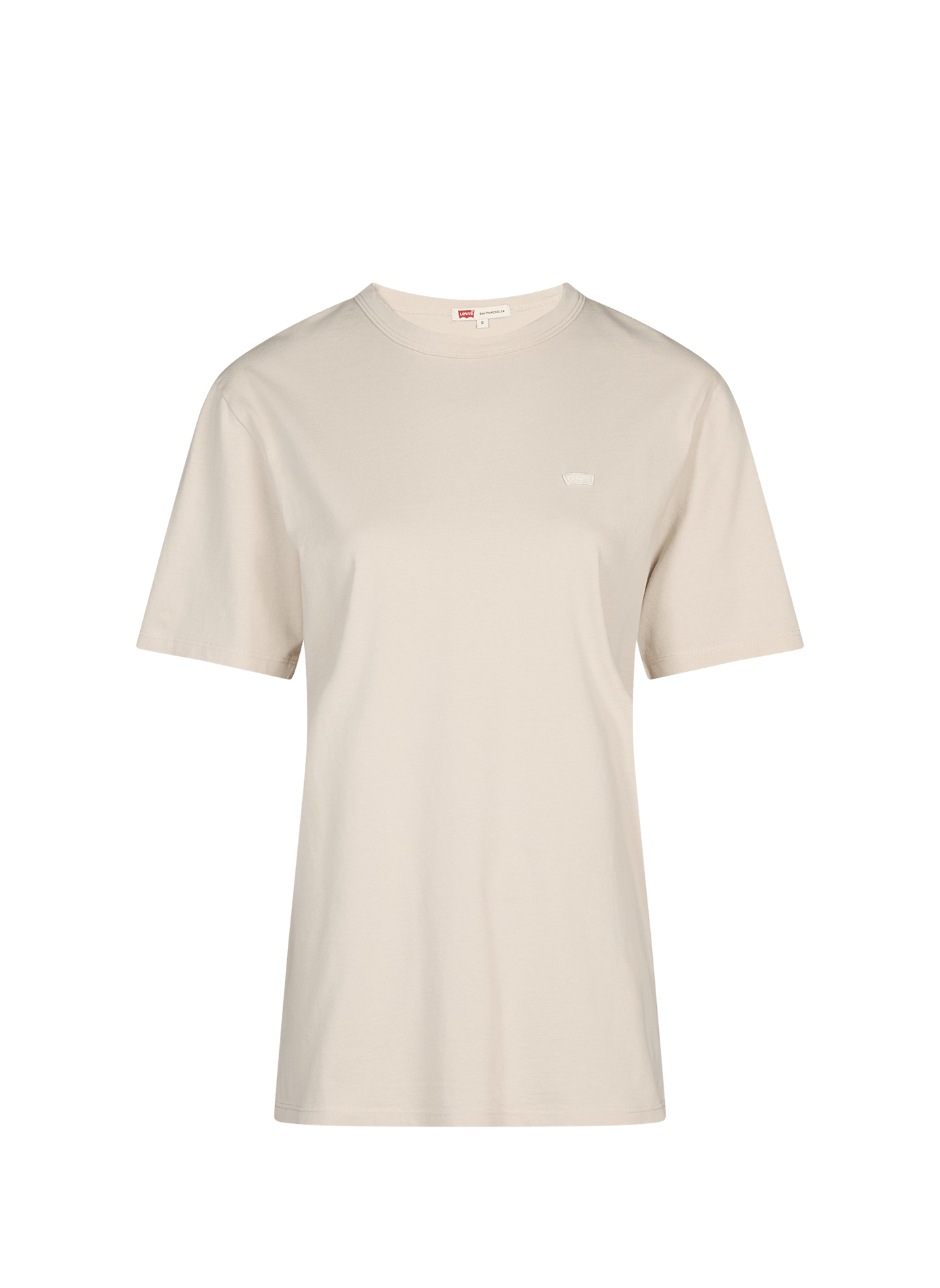 Straight logo cotton t-shirt LEVI'S Beige
