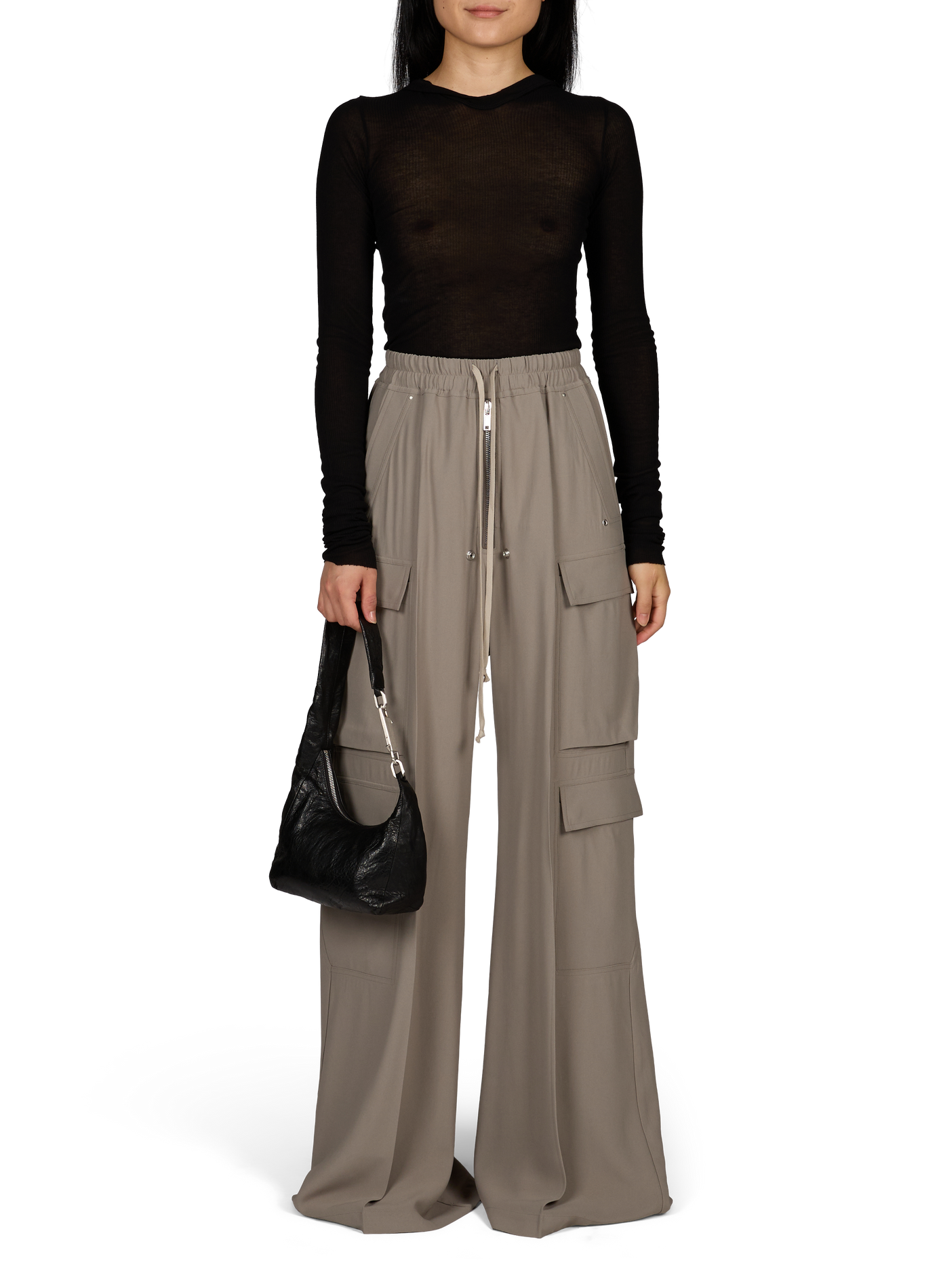 Galleria leather tote bag RICK OWENS Black