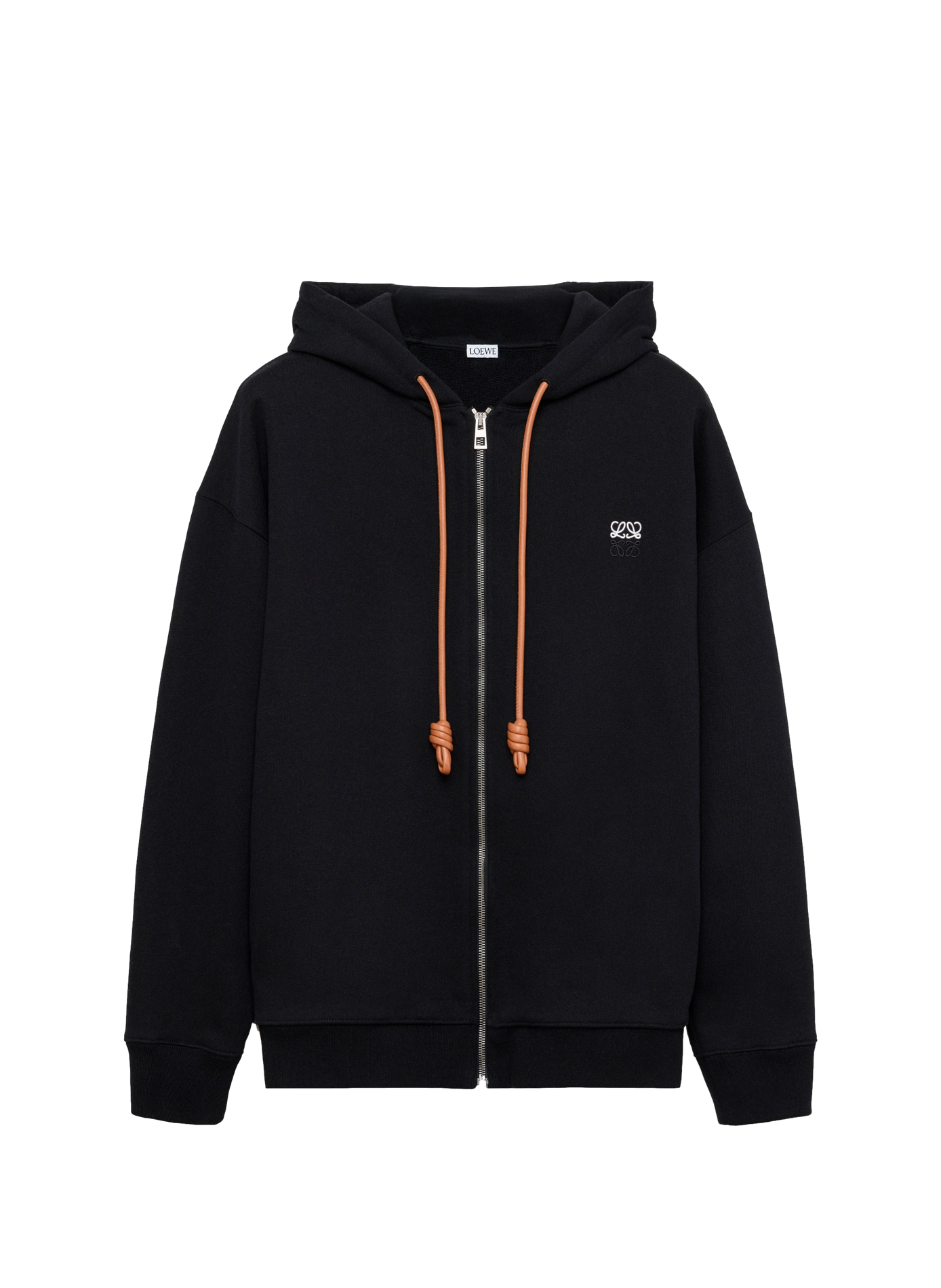 Kapuzen-Sweatshirt aus Baumwolle mit Reißverschluss LOEWE Schwarz