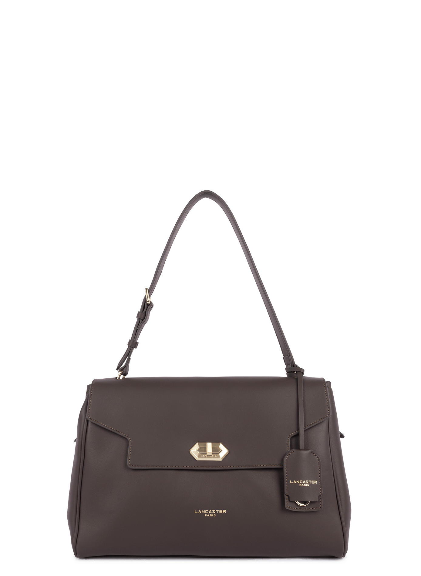 Grand sac cabas épaule - donna grace  Marron foncé
