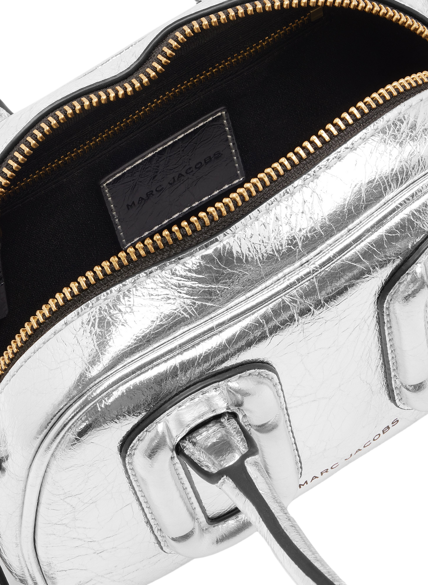 Schoudertas The Babe Mini Top Handle in leer MARC JACOBS Zilver