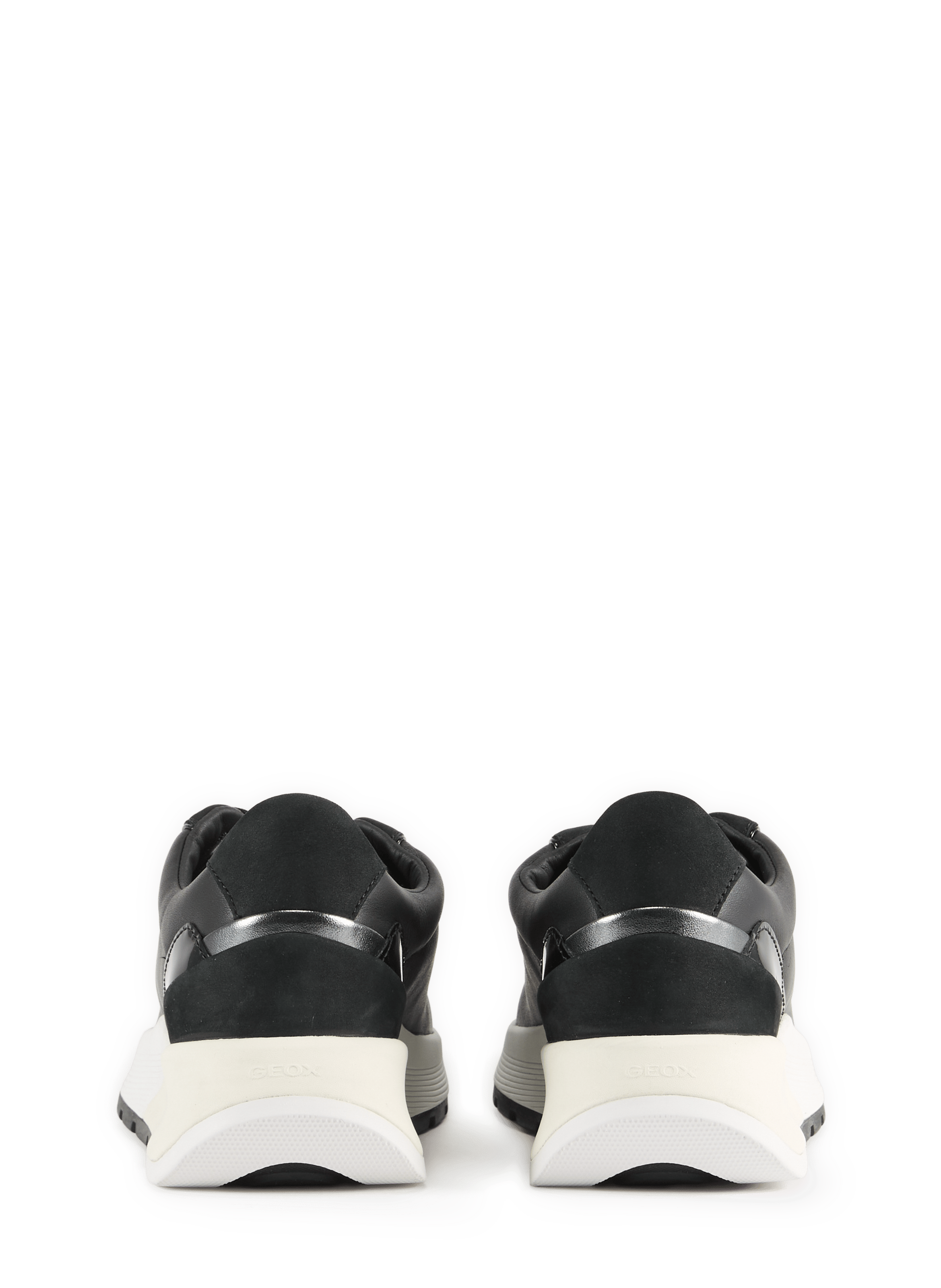 Low-top sneakers in mixed leather GEOX Black