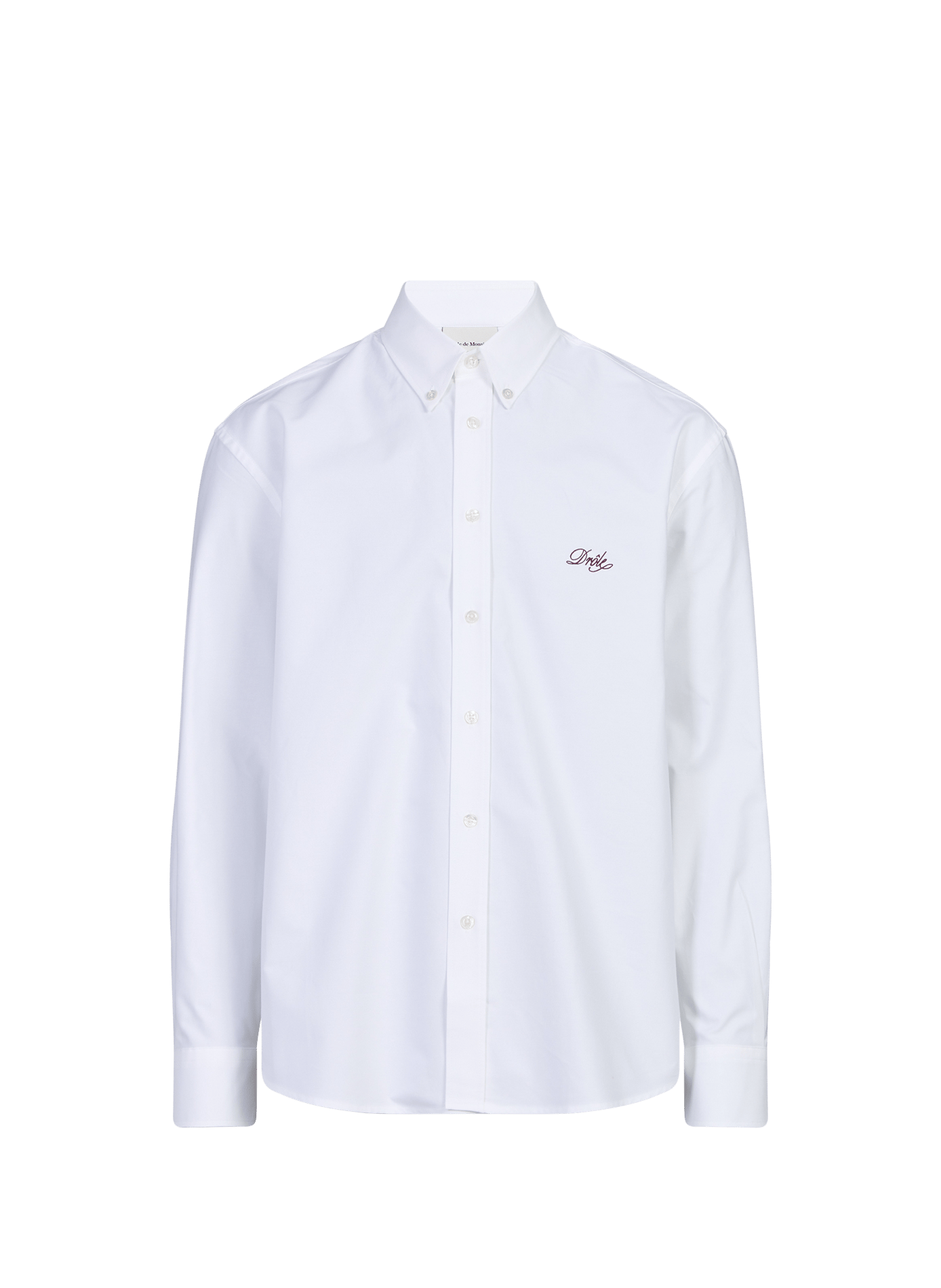 Loose-fitting button-down cotton shirt DROLE DE MONSIEUR White