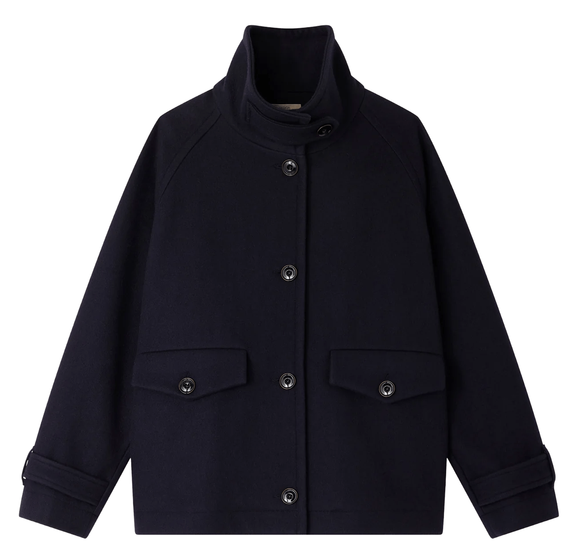 Manteau court col montant en laine mélangée lee wooly SESSUN Gris