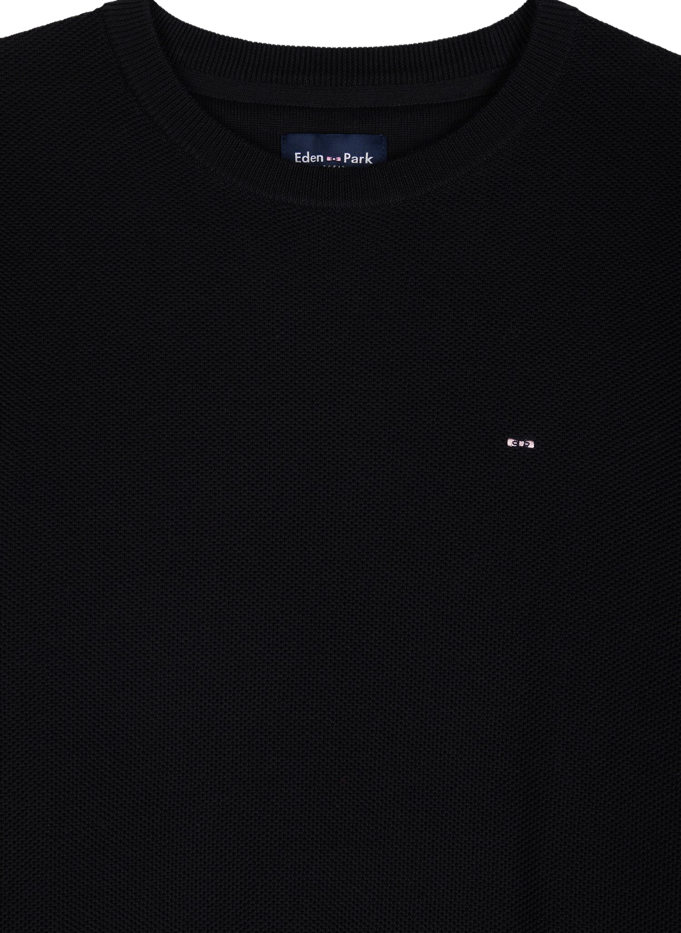 Pull col rond en coton | Zwart EDEN PARK Heren