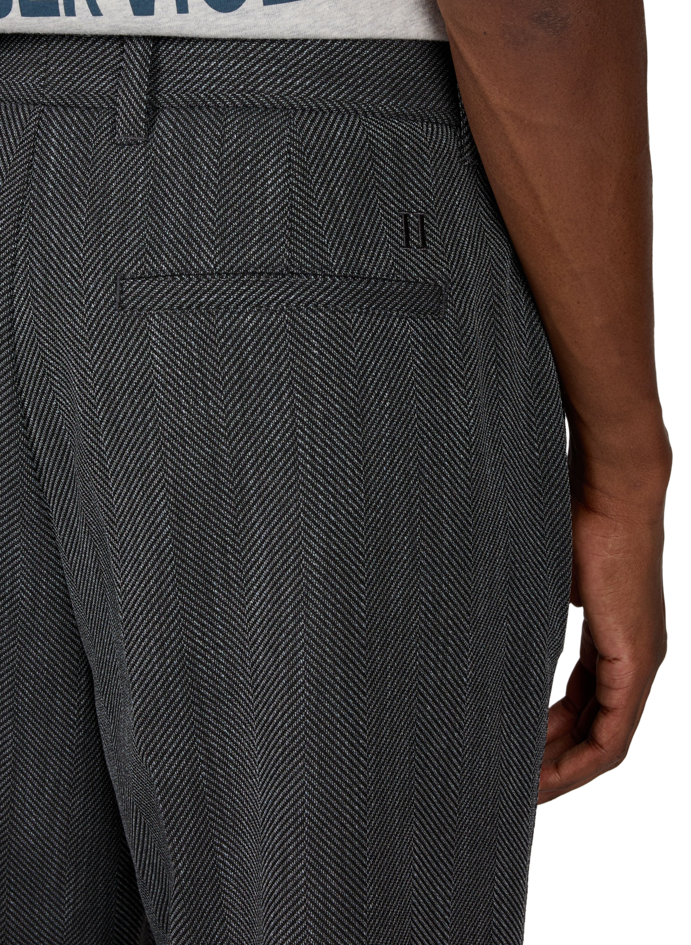 Gerade Hose mit Hahnentrittmuster LES DEUX Schwarz