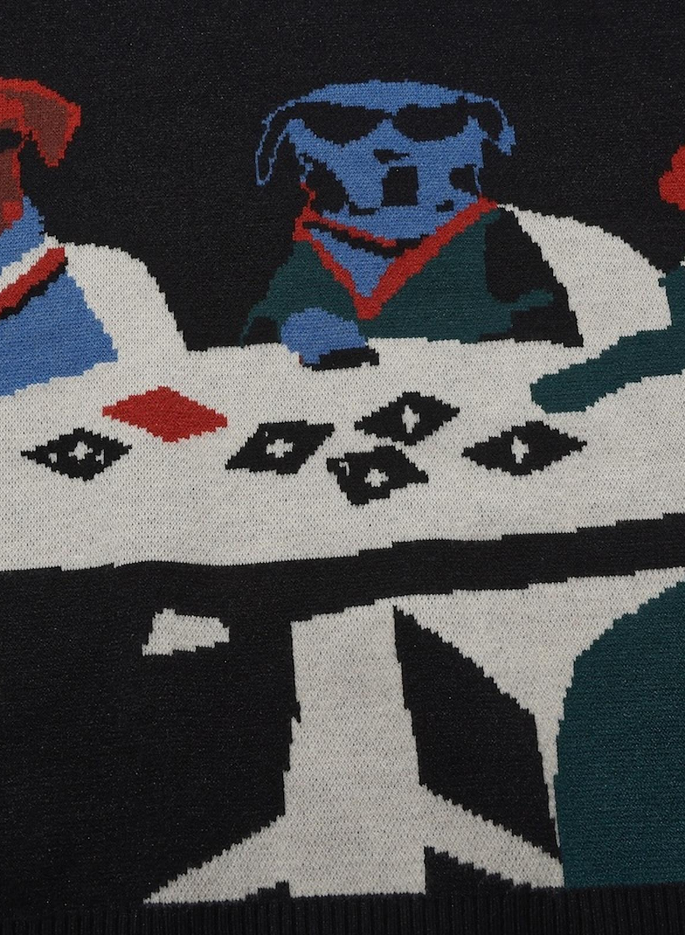 Gerade geschnittener Pullover mit Rundhalsausschnitt und Print HELAS CAPS Schwarz