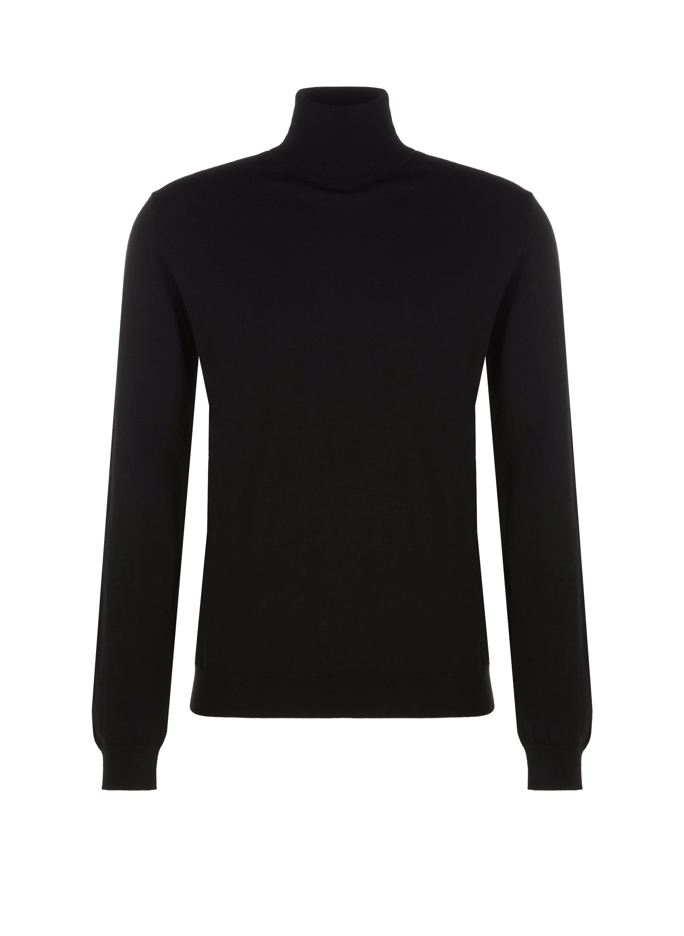 Merino wool turtleneck jumper Black