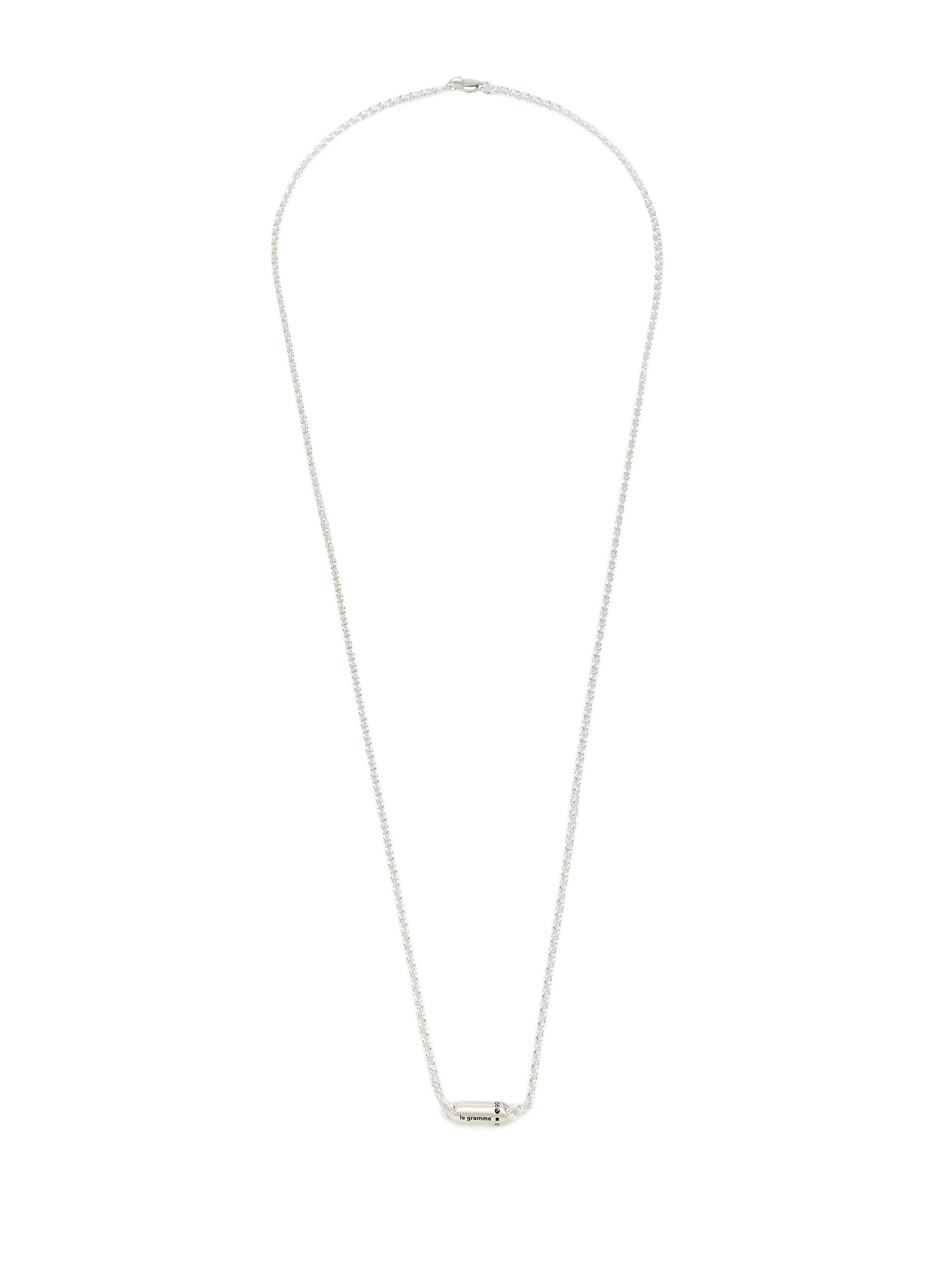 LE GRAMME Silver medallion necklace  Silver