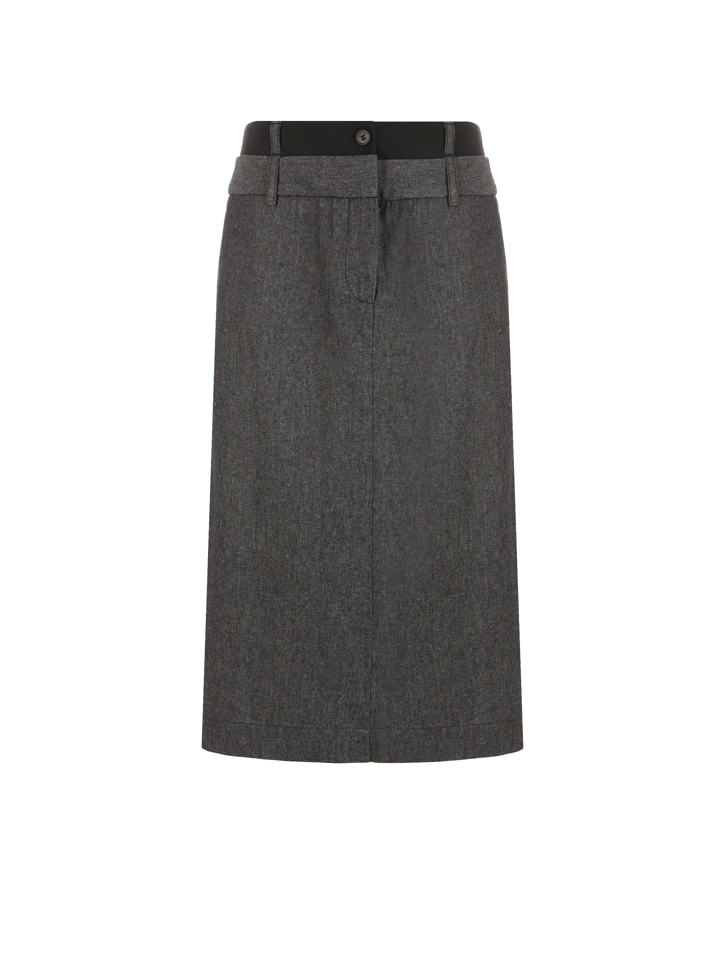 EUDON CHOI Straight cotton skirt  Black