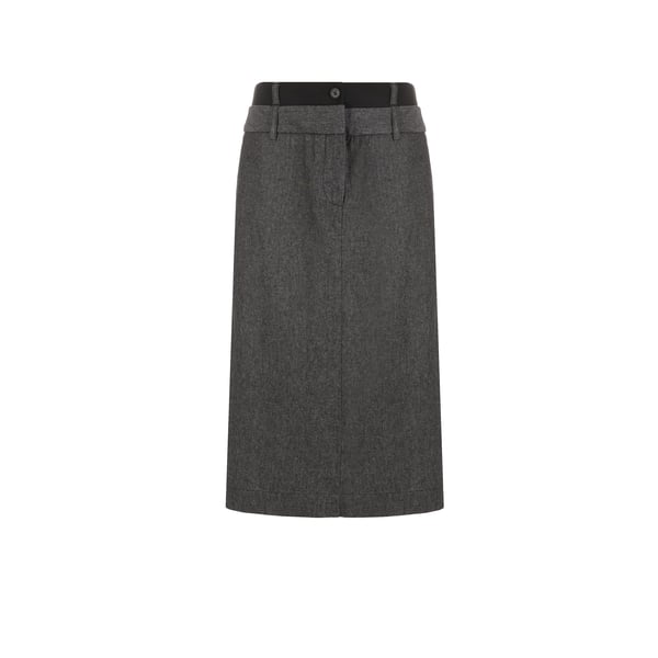 Eudon Choi Straight Cotton Skirt In Black