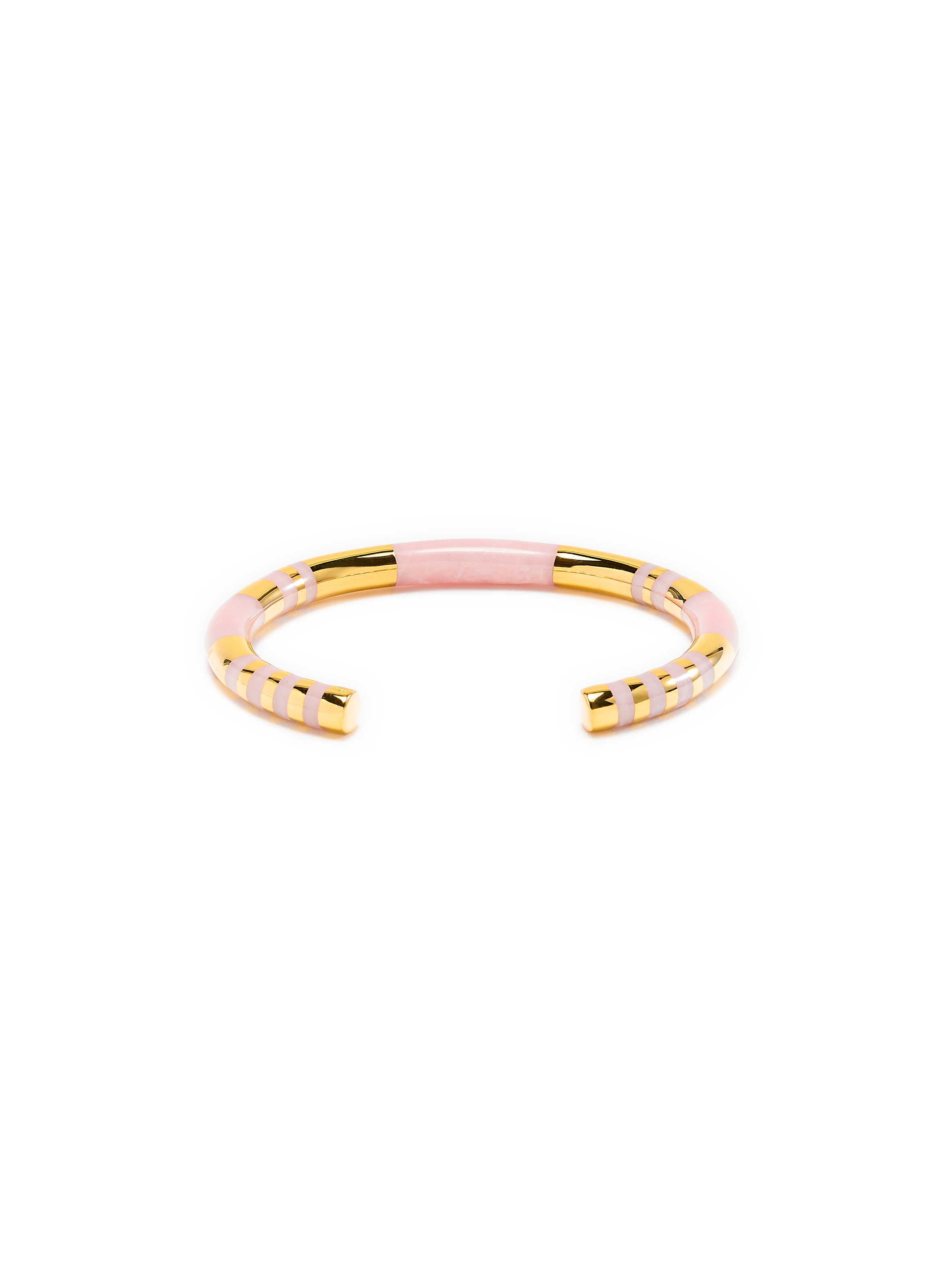 Bracelet jonc rayé AURELIE BIDERMANN Rose