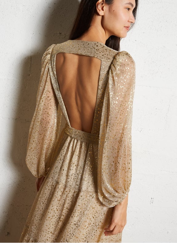 Robe longue pailletée cala Doré by BA&SH BA&SH Robe longue pailletée cala Doré