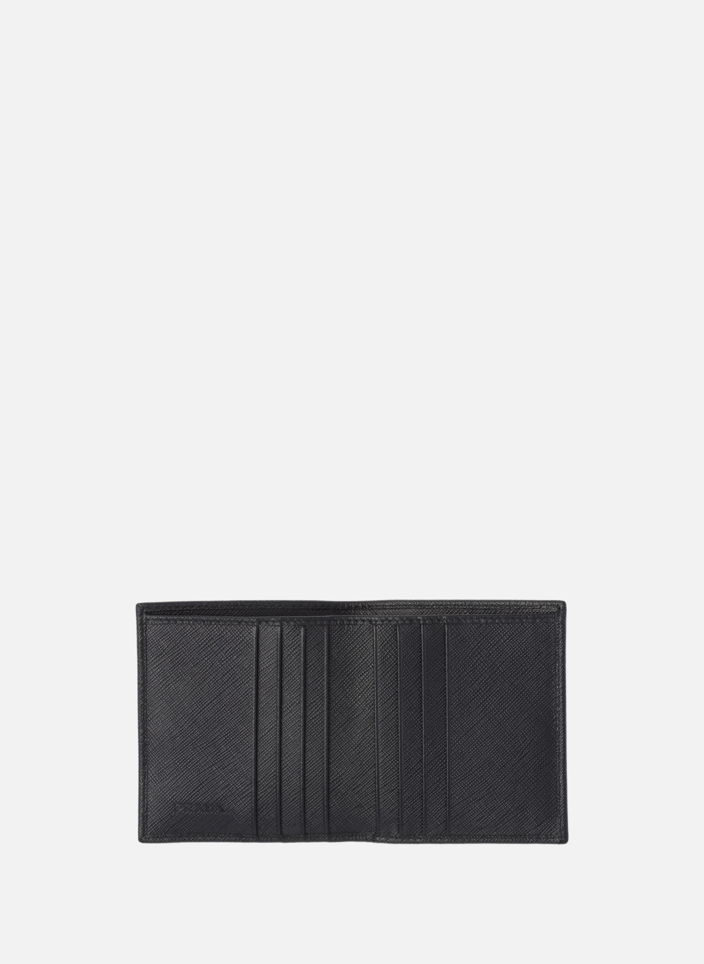 Portefeuille en cuir saffiano PRADA Noir