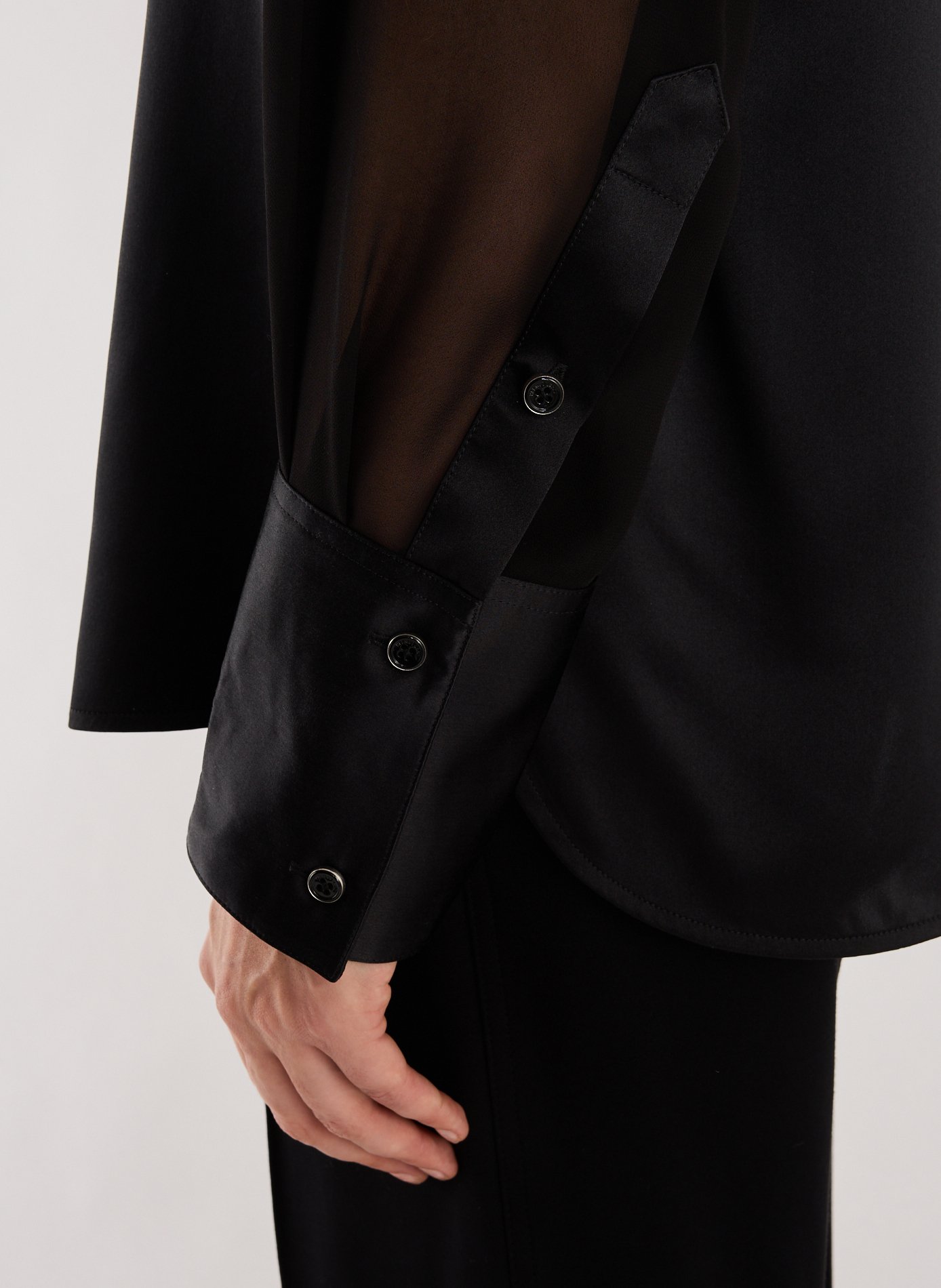 Casual silk blouse with cowl neck HELMUT LANG Black