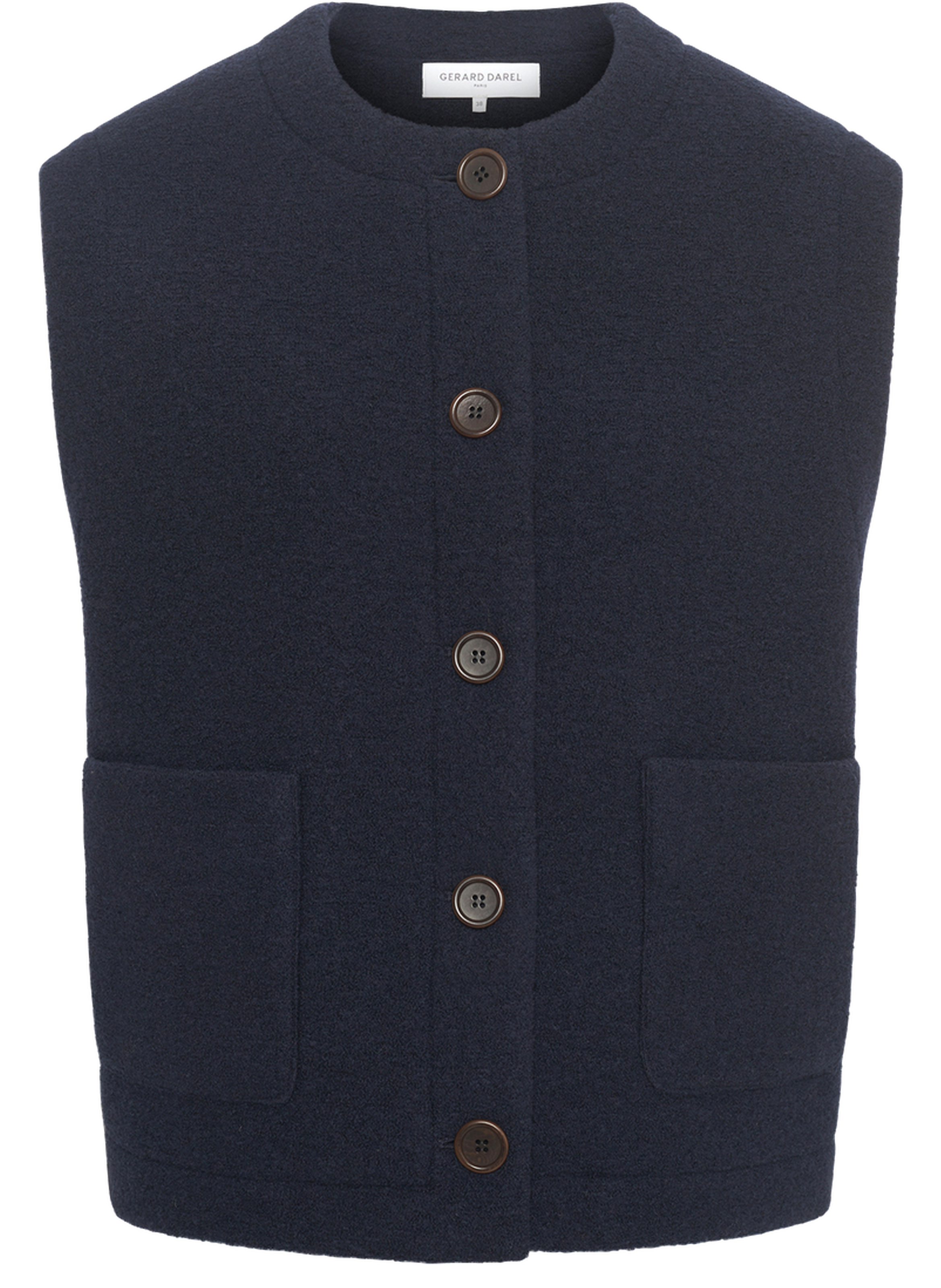 Veste sans manche en laine bouclette - nolwenn GERARD DAREL Bleu