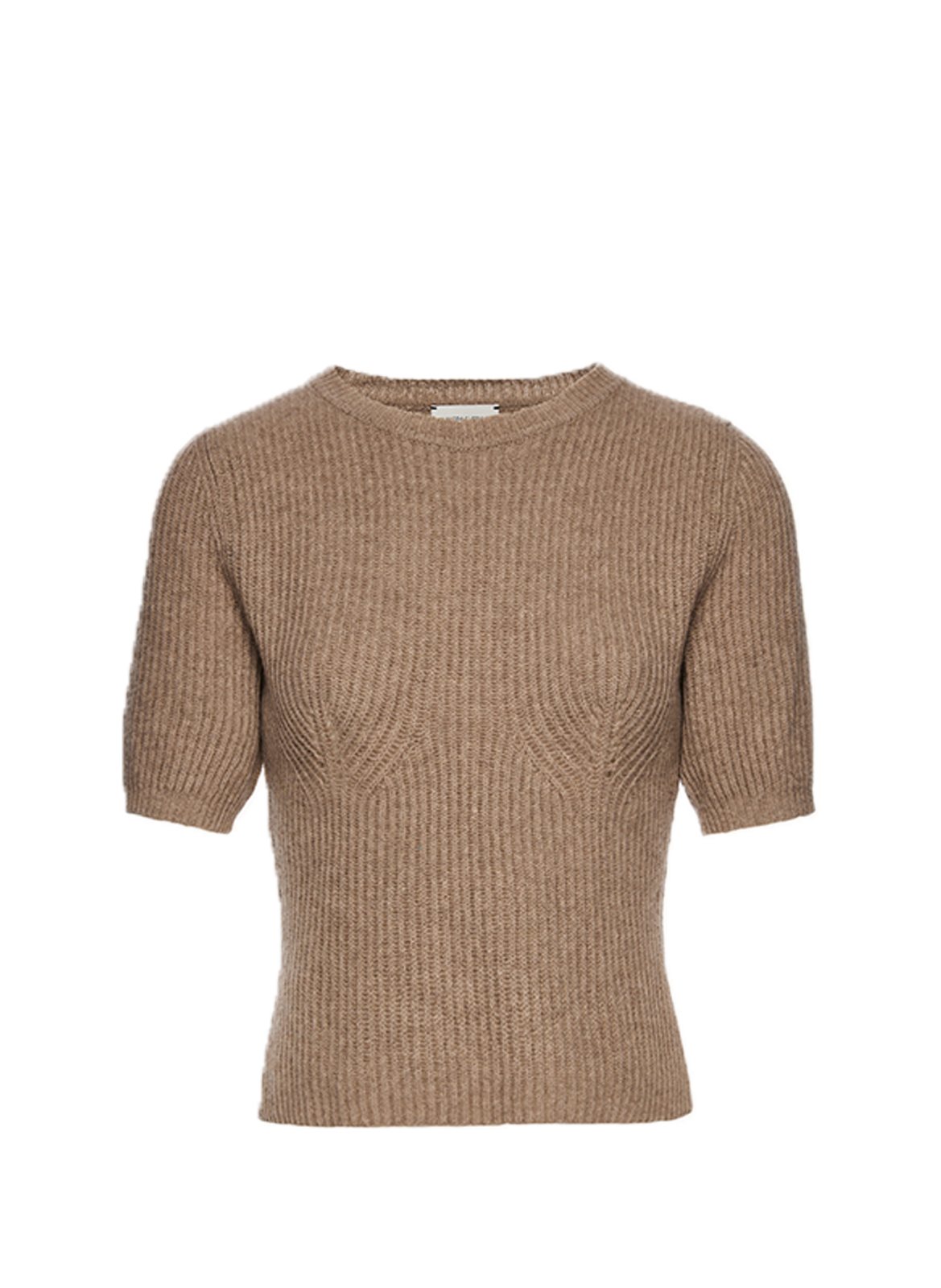 MAGDA BUTRYM Pull à manches courtes en cachemire mélangé Beige